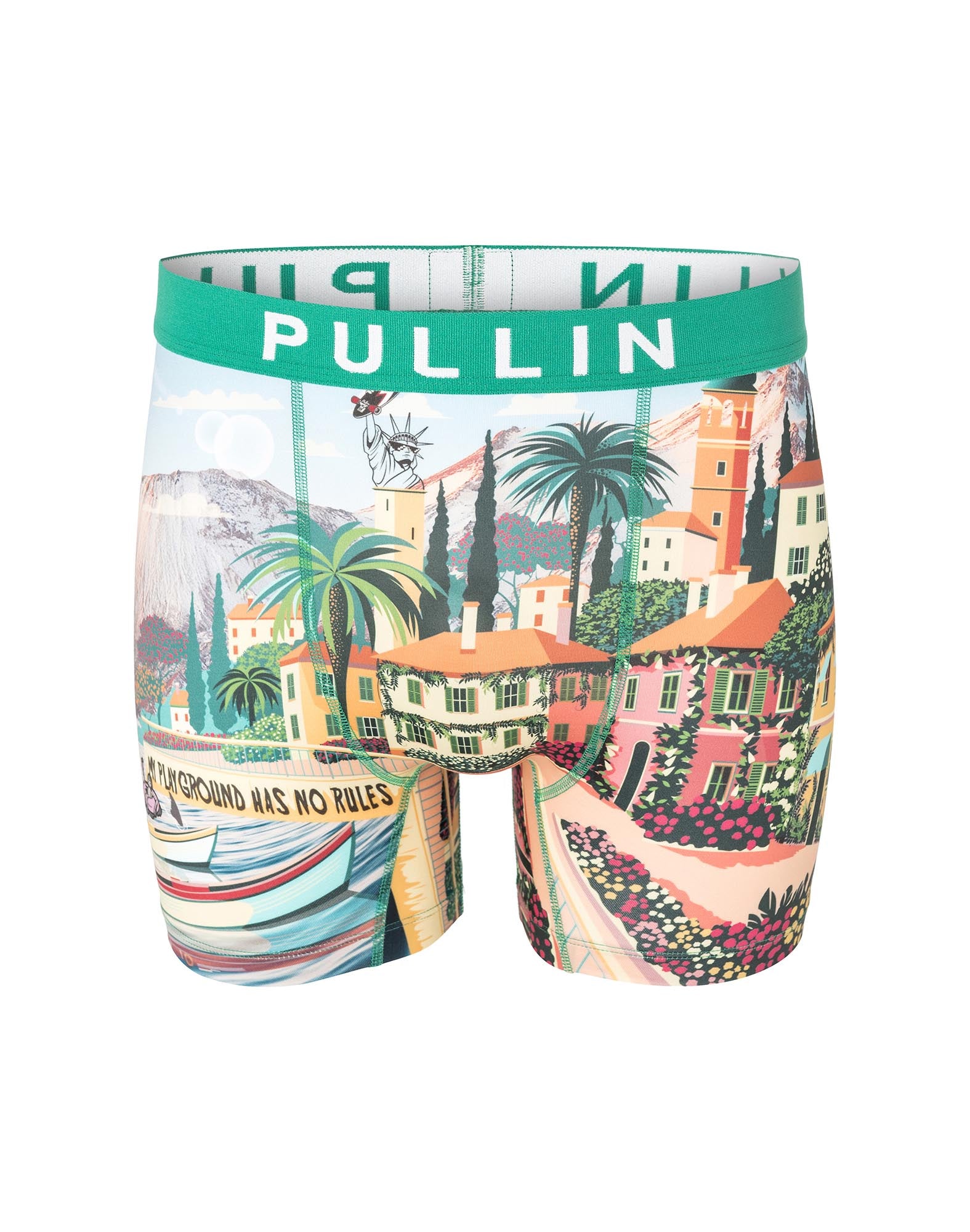 Pullin Boxer Uomo Fashion 2 In Cotone, Taglio Lungo A Metà Coscia, Nero, Comodo E Libertà Di Movimento - 2