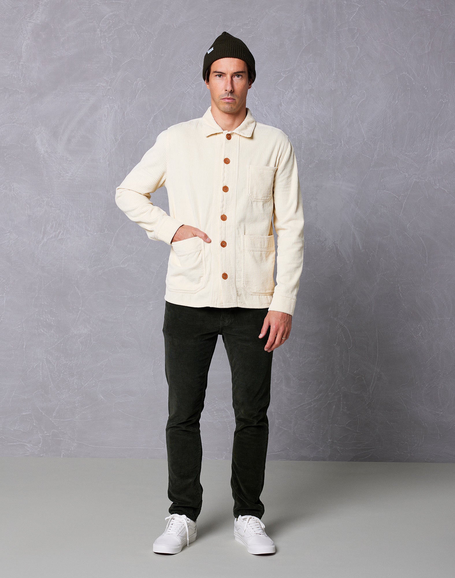veste velours papyrus PULLIN en coton