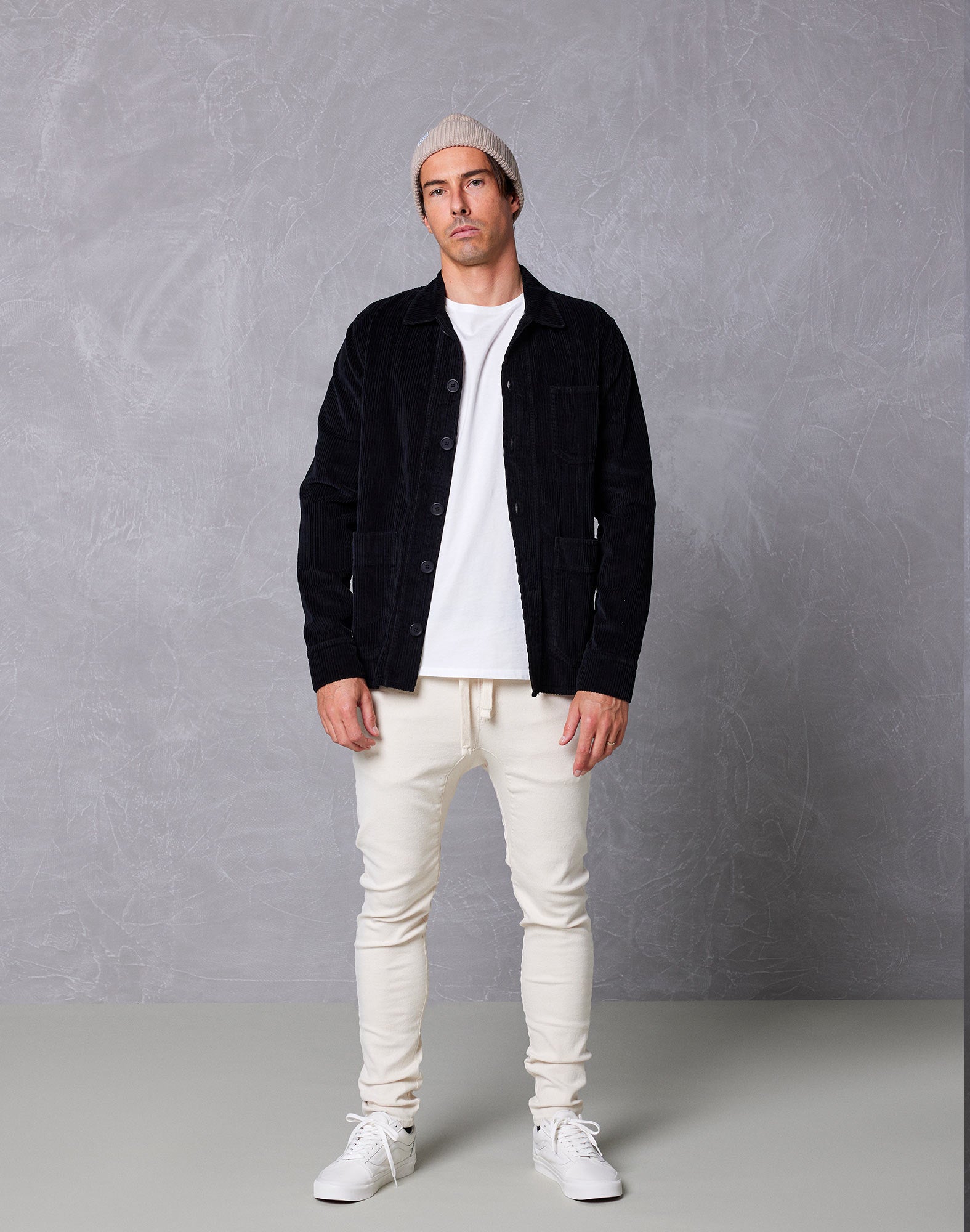 veste velours black PULLIN en coton