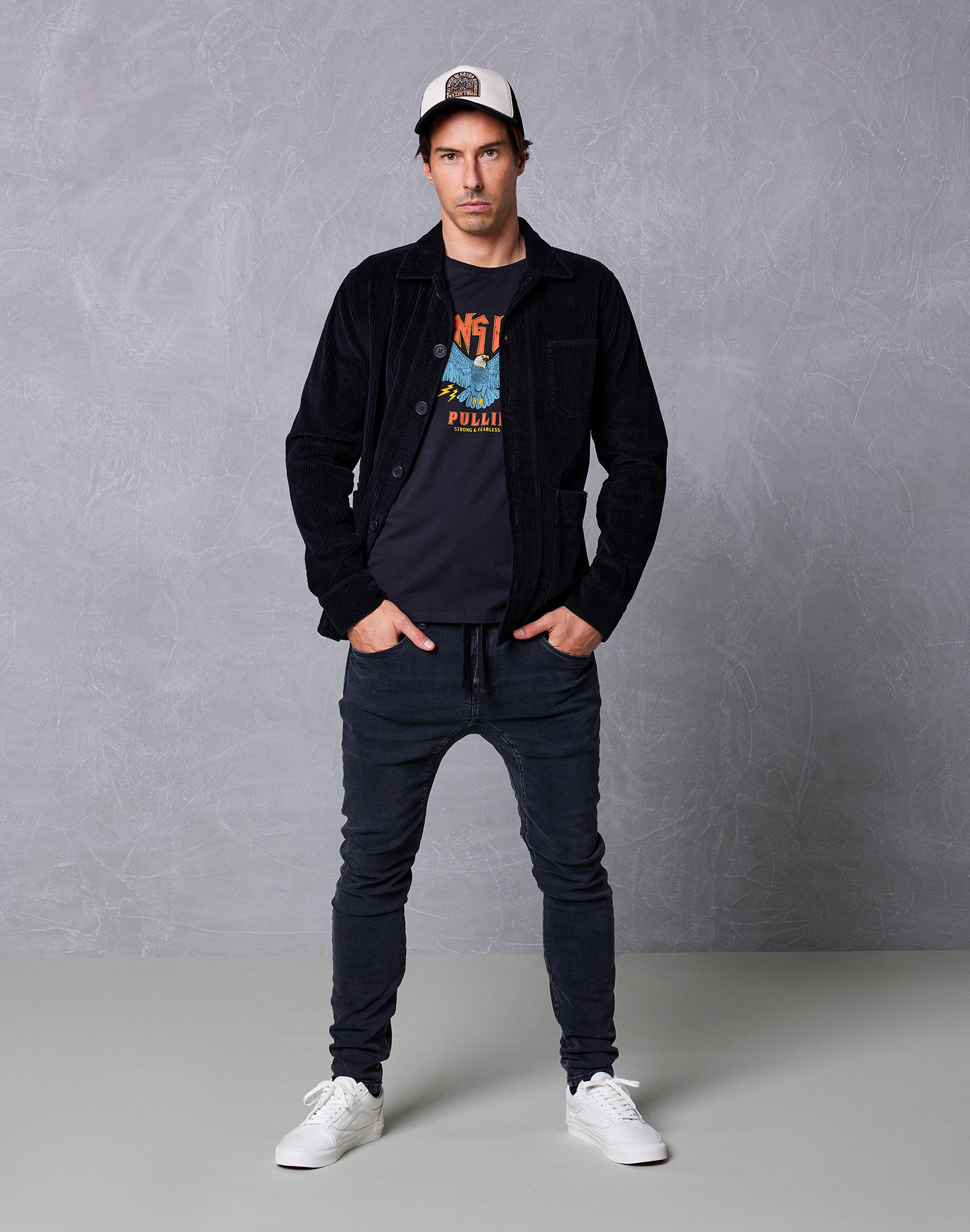 pantalon tapered blkshade PULLIN en coton