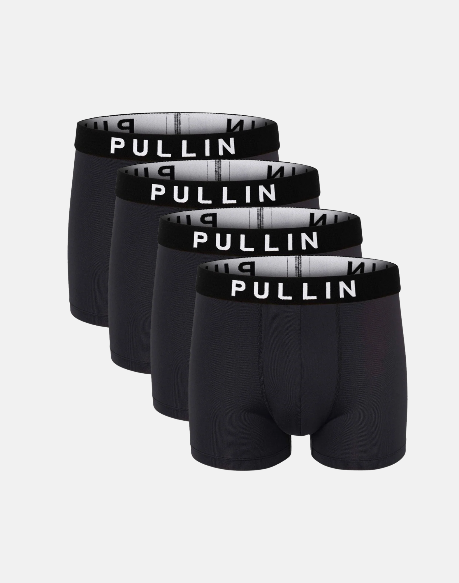 Lot 4 BOXERS COURTS LYCRA NOIRS