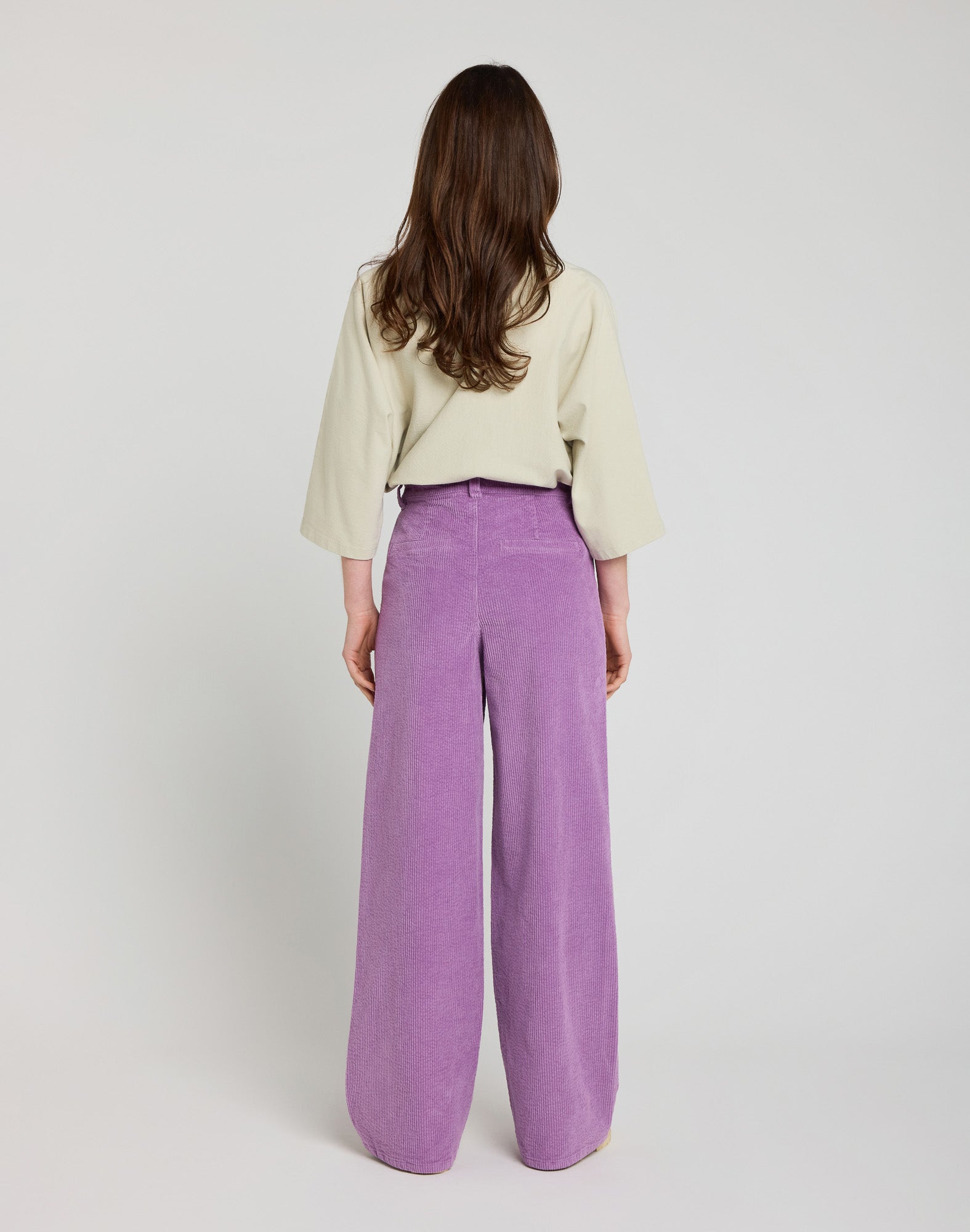 JANE CORPURPLE VELVET TROUSERS