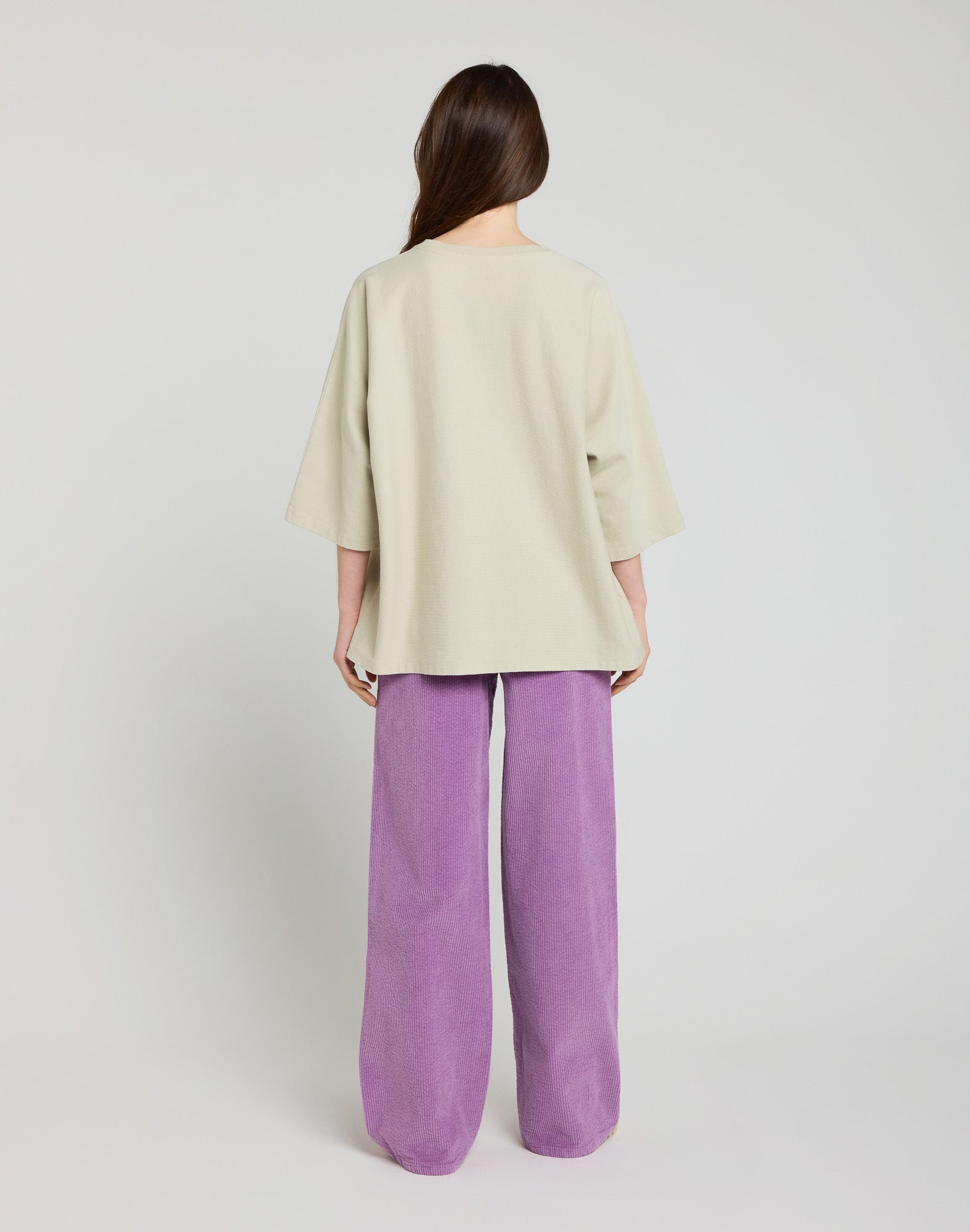 JANE CORPURPLE VELVET TROUSERS