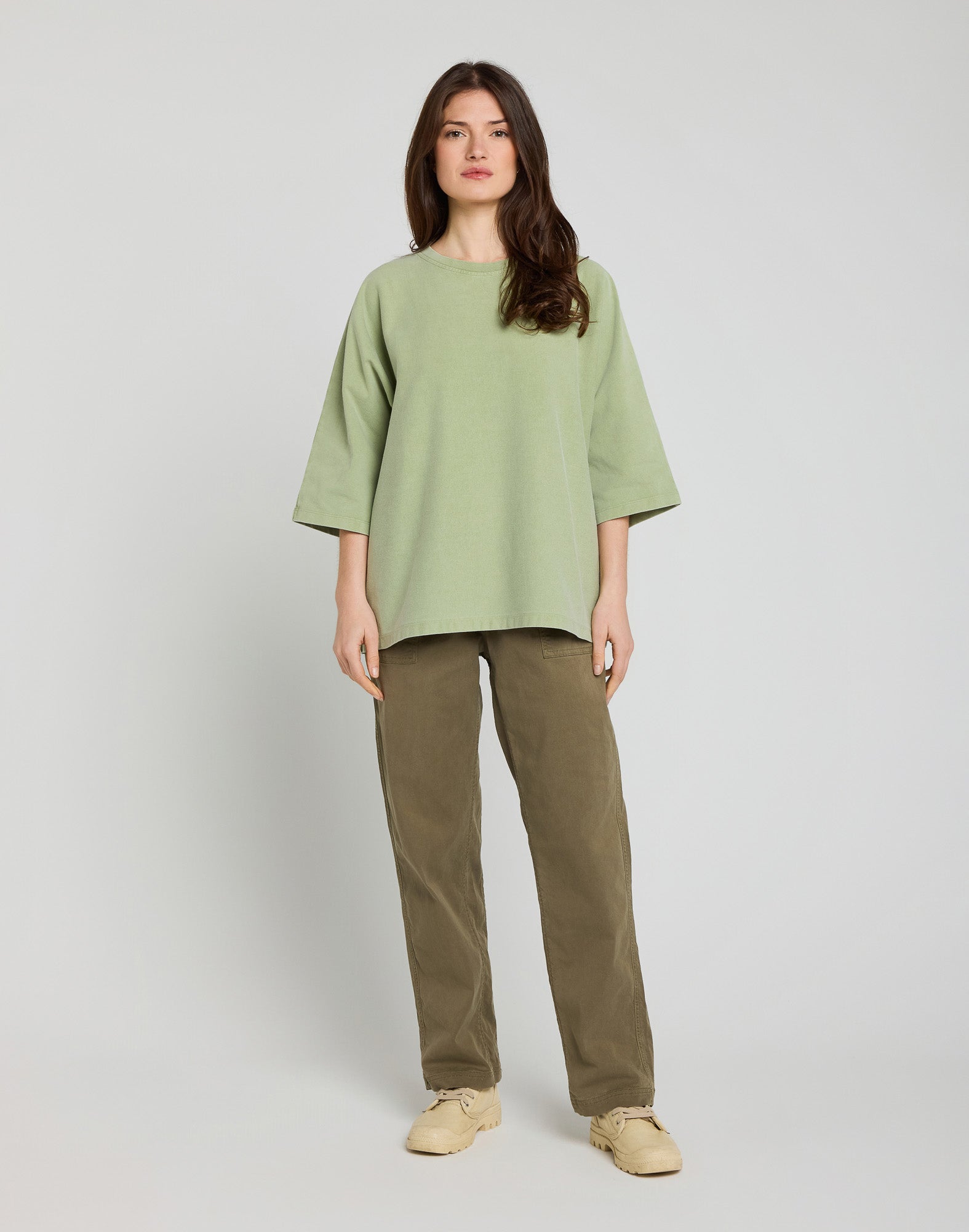LOOSE OLIVE TROUSERS