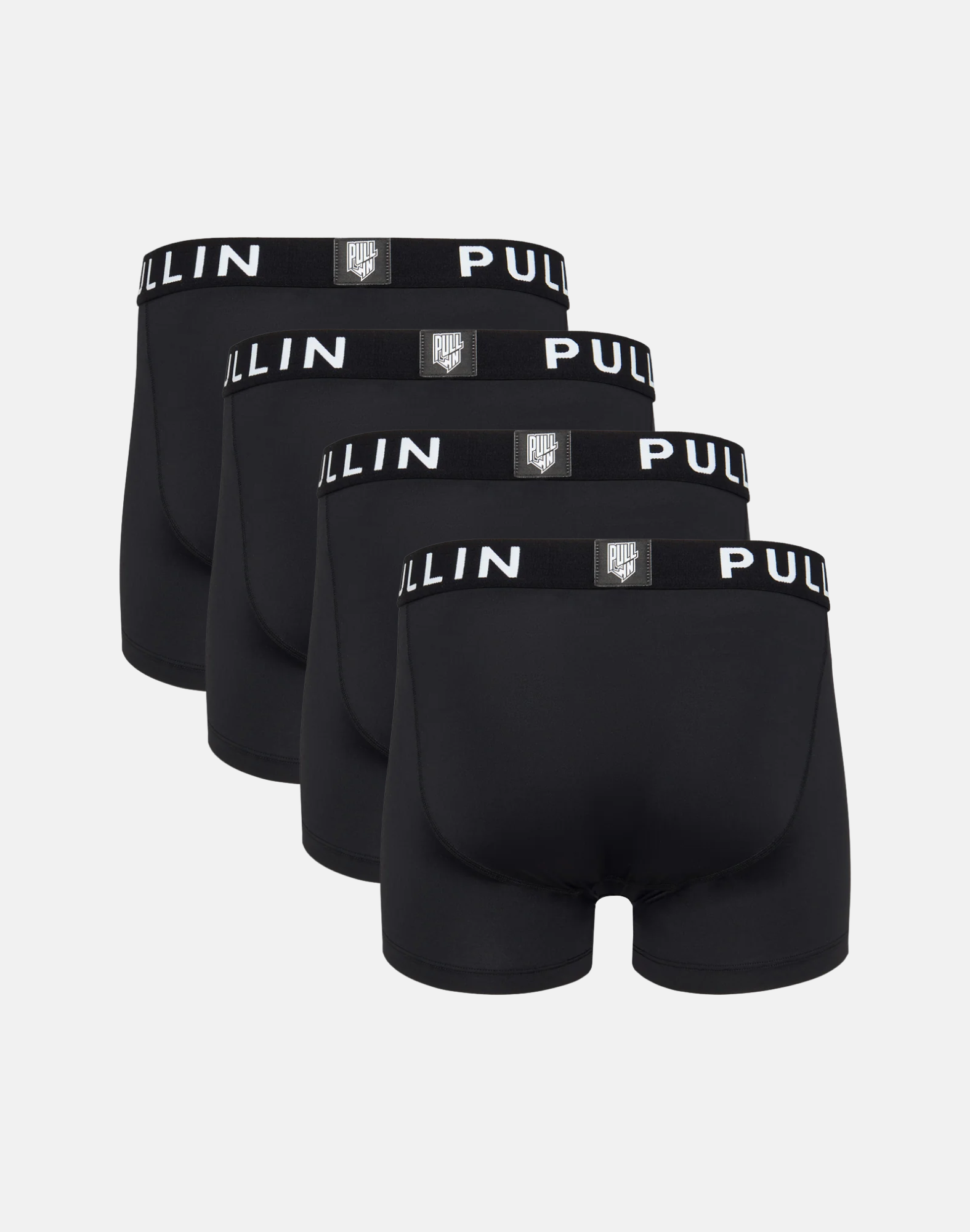 Lot 4 BOXERS COURTS LYCRA NOIRS
