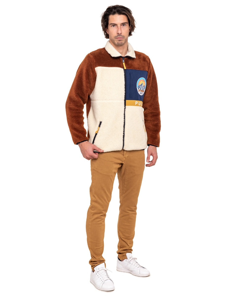 veste homme artik kamel PULLIN en polyester