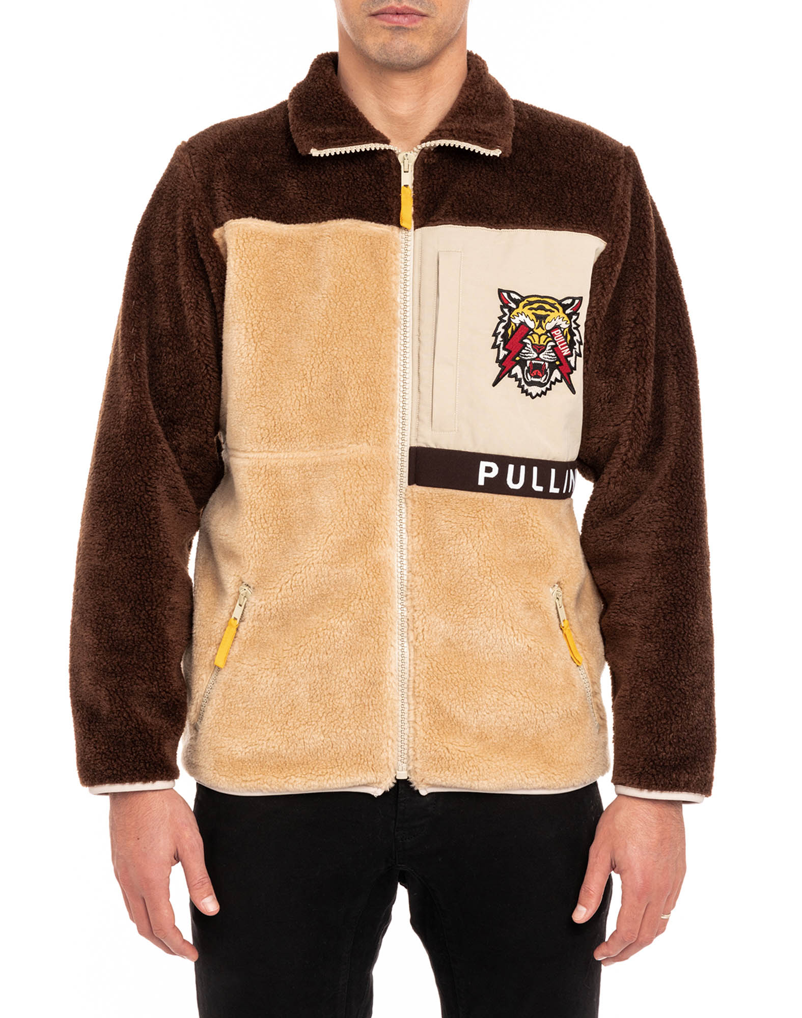 veste sherpa tigerbrown PULLIN en polyester