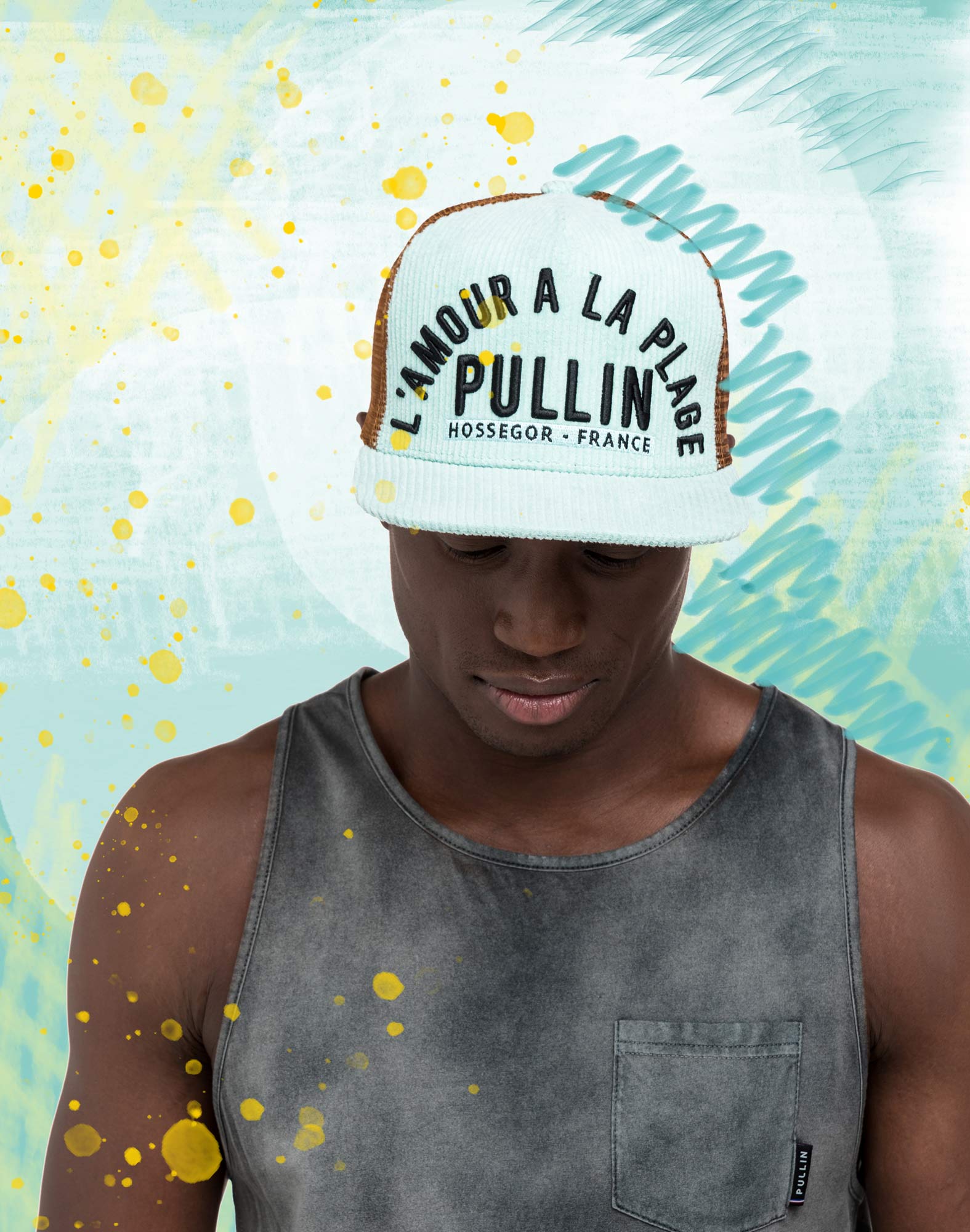 casquette trucker amour PULLIN en polyester