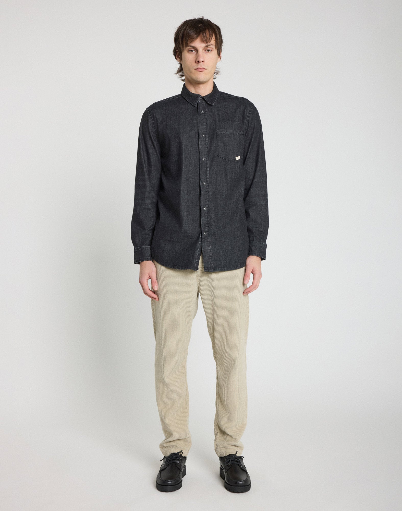 chemise mixte homme black PULLIN en coton