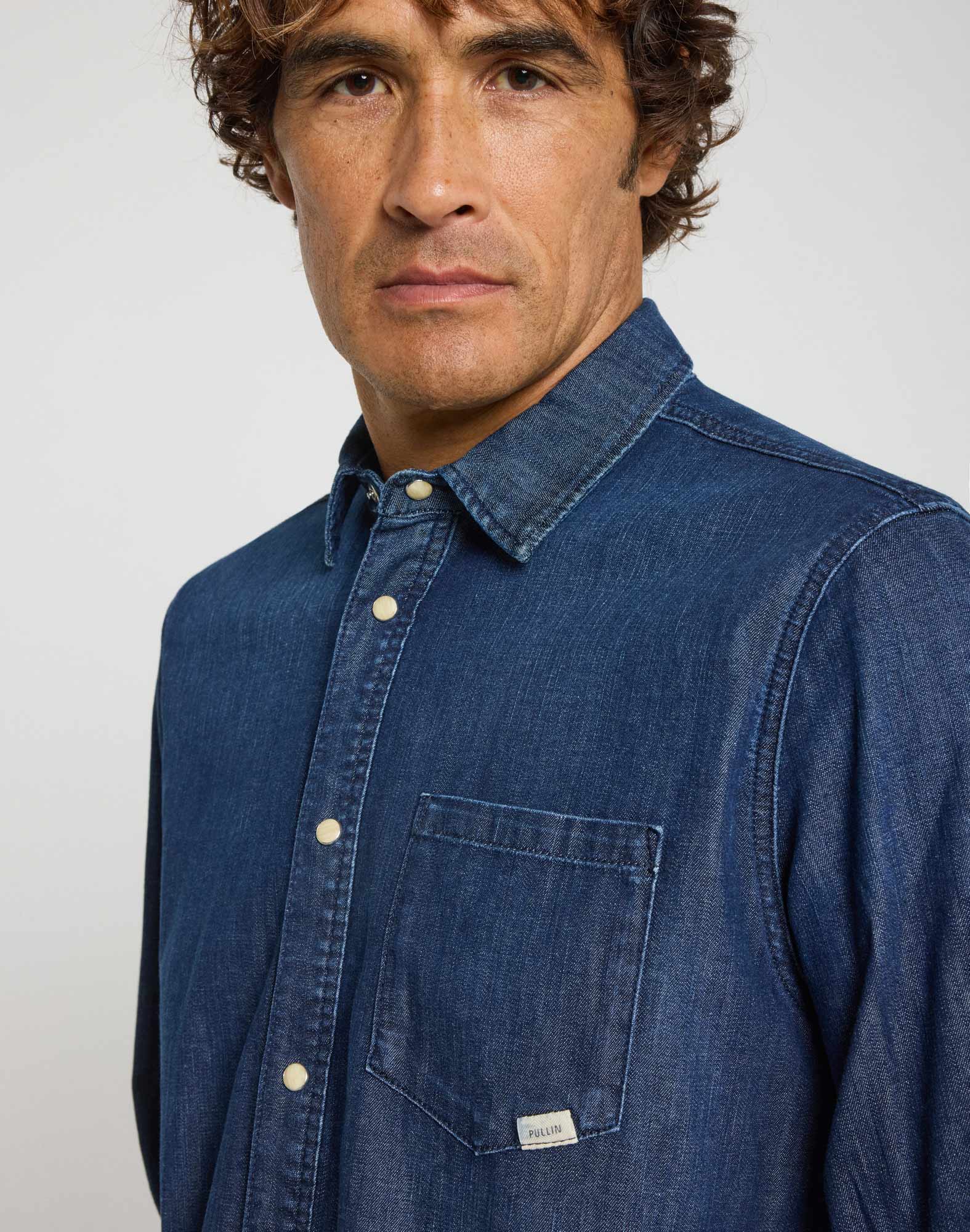 chemise mixte homme blue PULLIN en coton