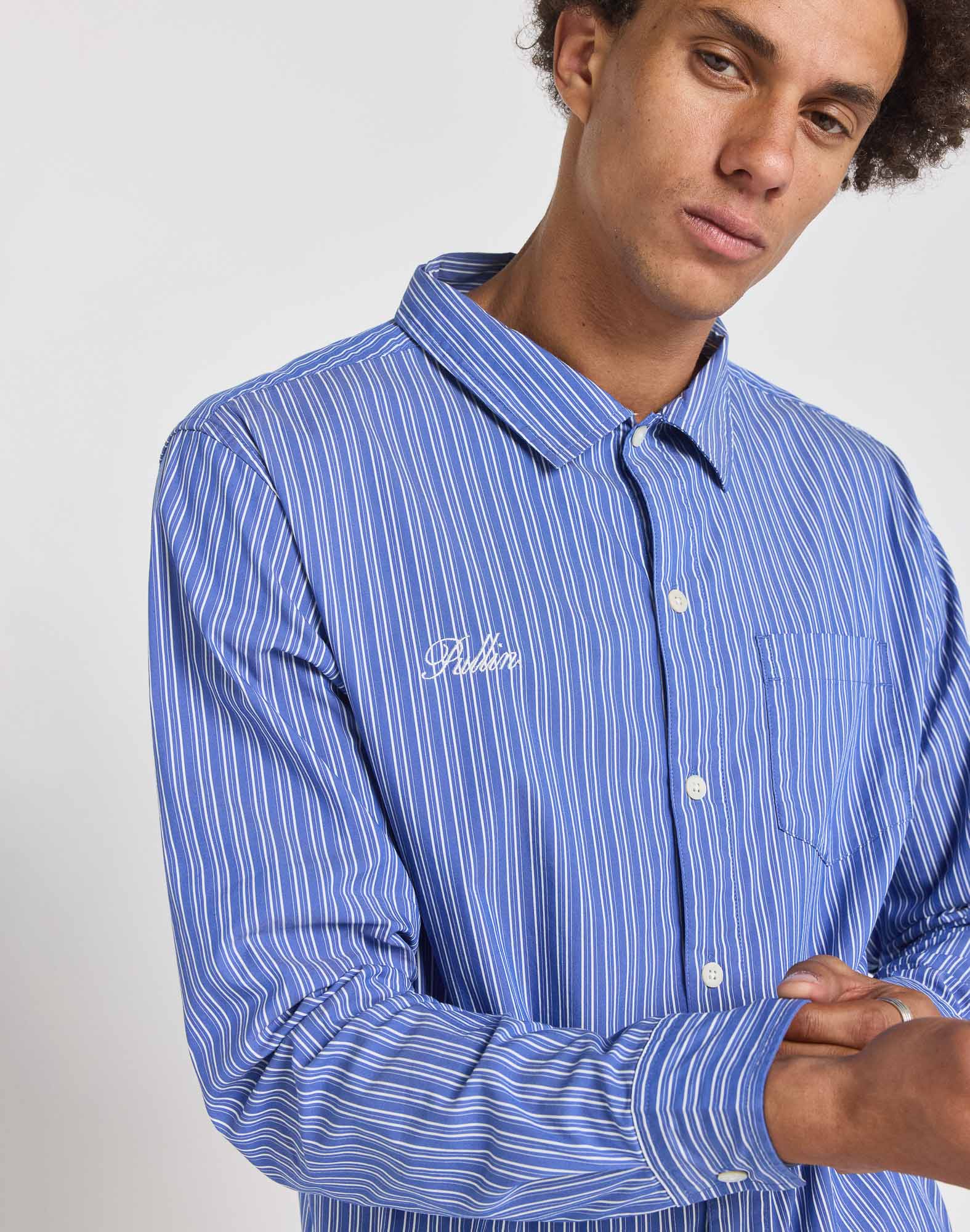 chemise manches longues bluestripe PULLIN