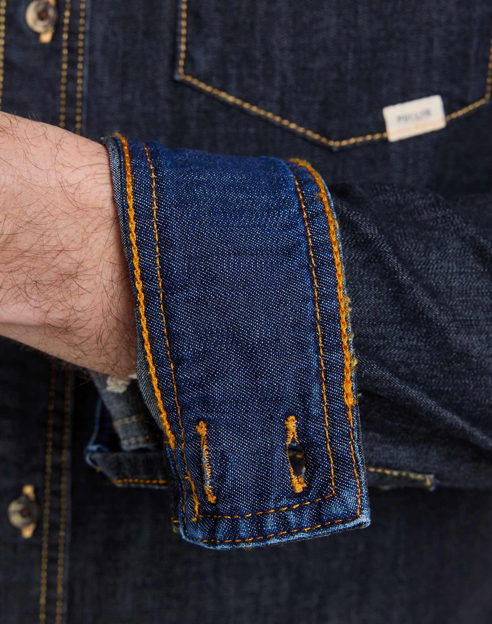 chemise darkblue PULLIN en cotton