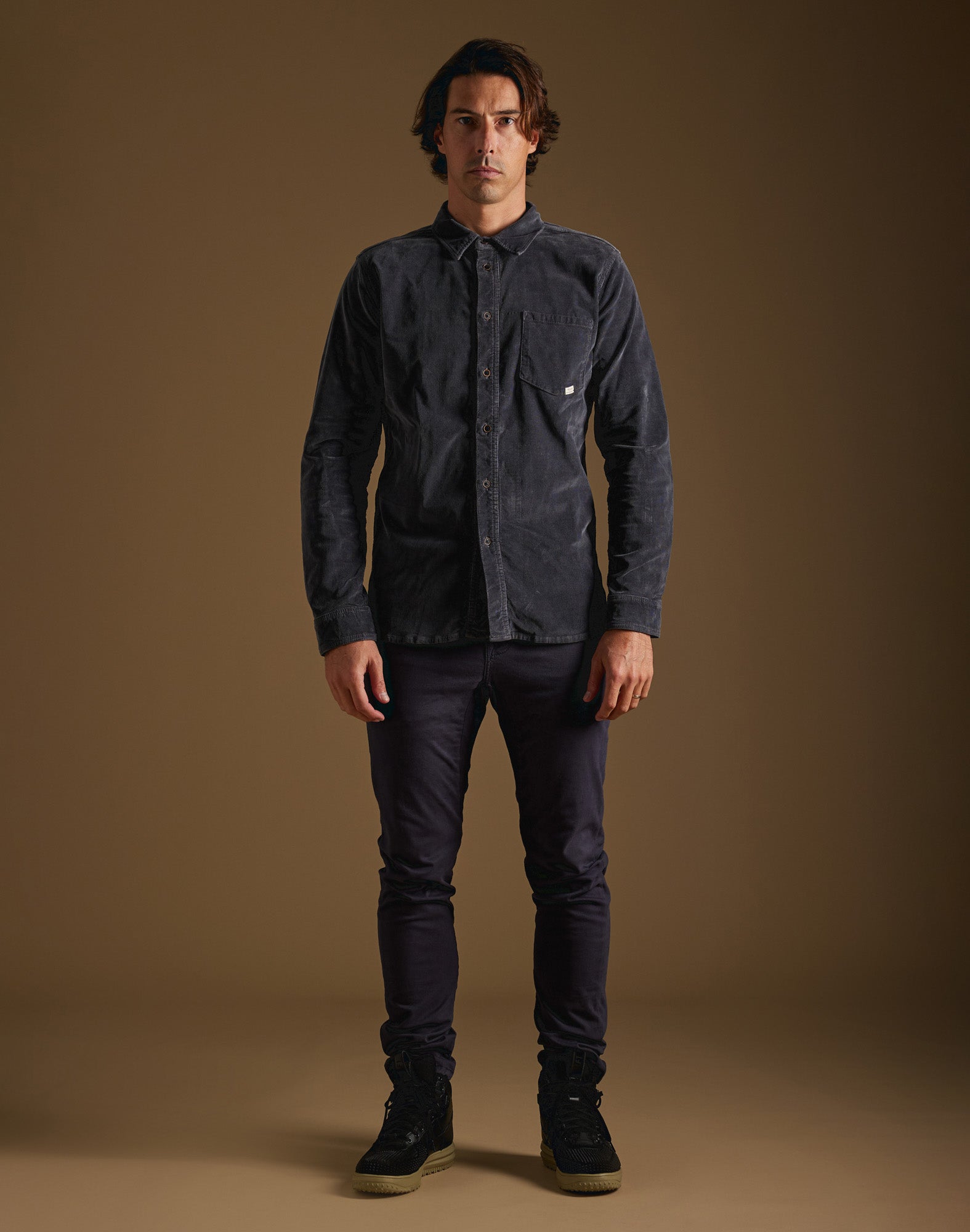 chemise velours abyss PULLIN en coton