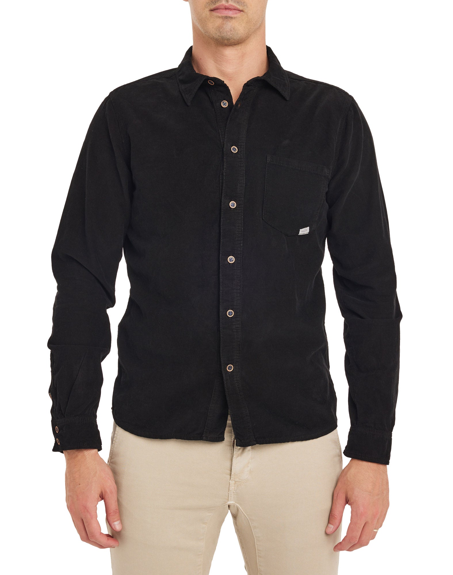 chemise velours black PULLIN en coton
