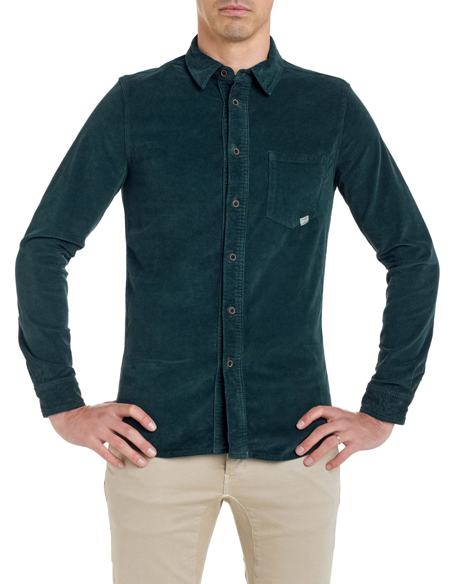 chemise velours darkforest PULLIN en cotton