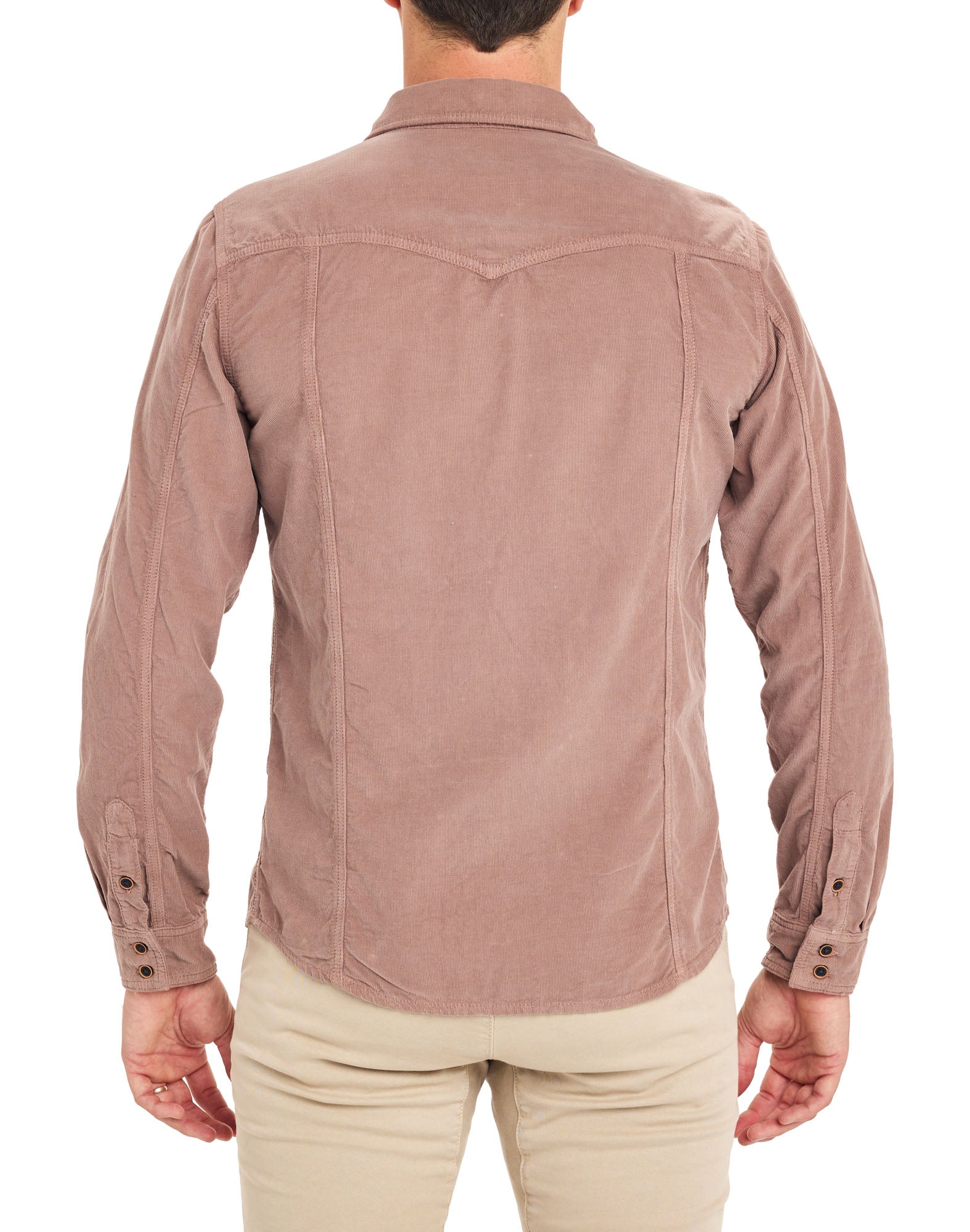 chemise velours mauve PULLIN en coton