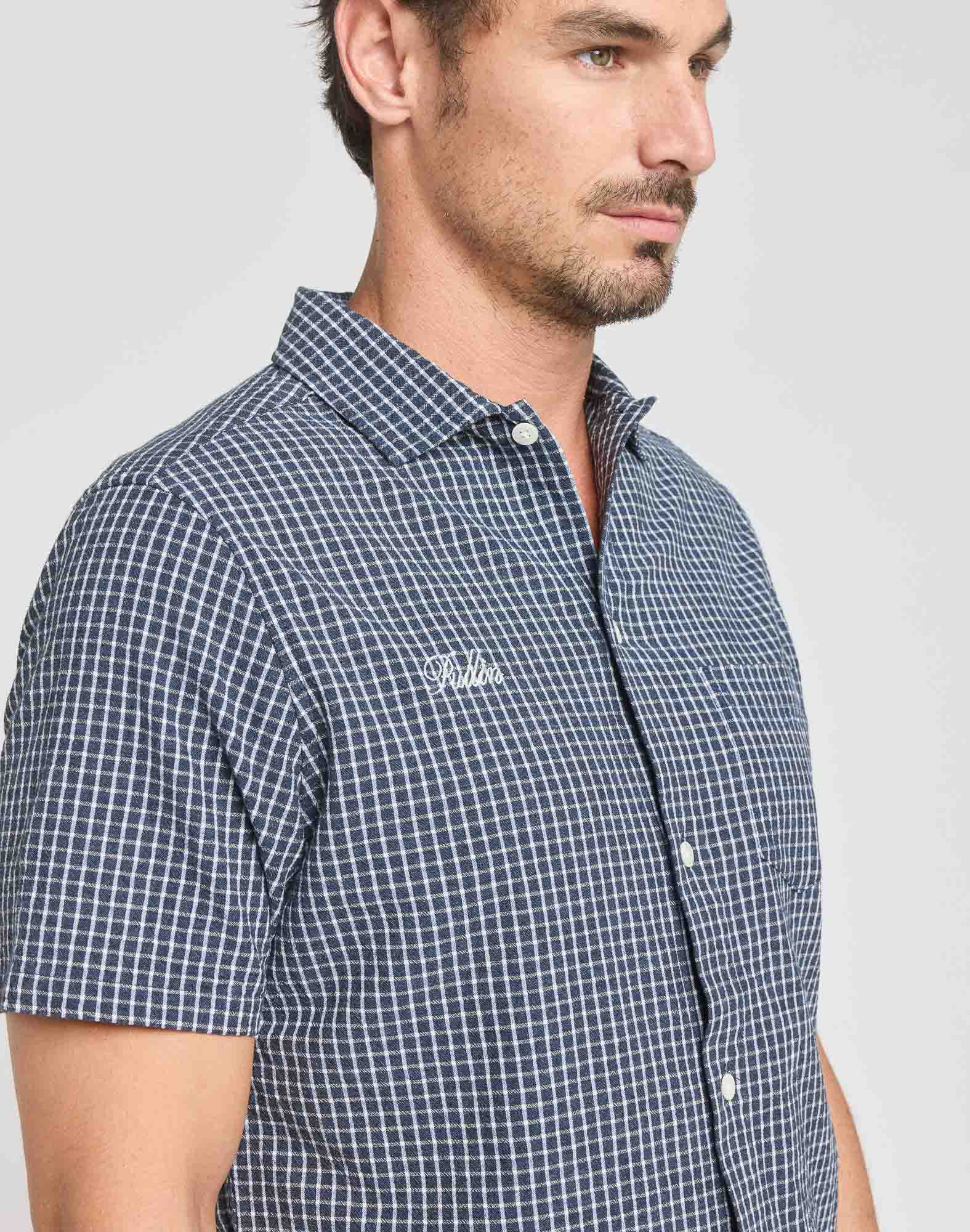 chemise manches courtes bluevichy PULLIN