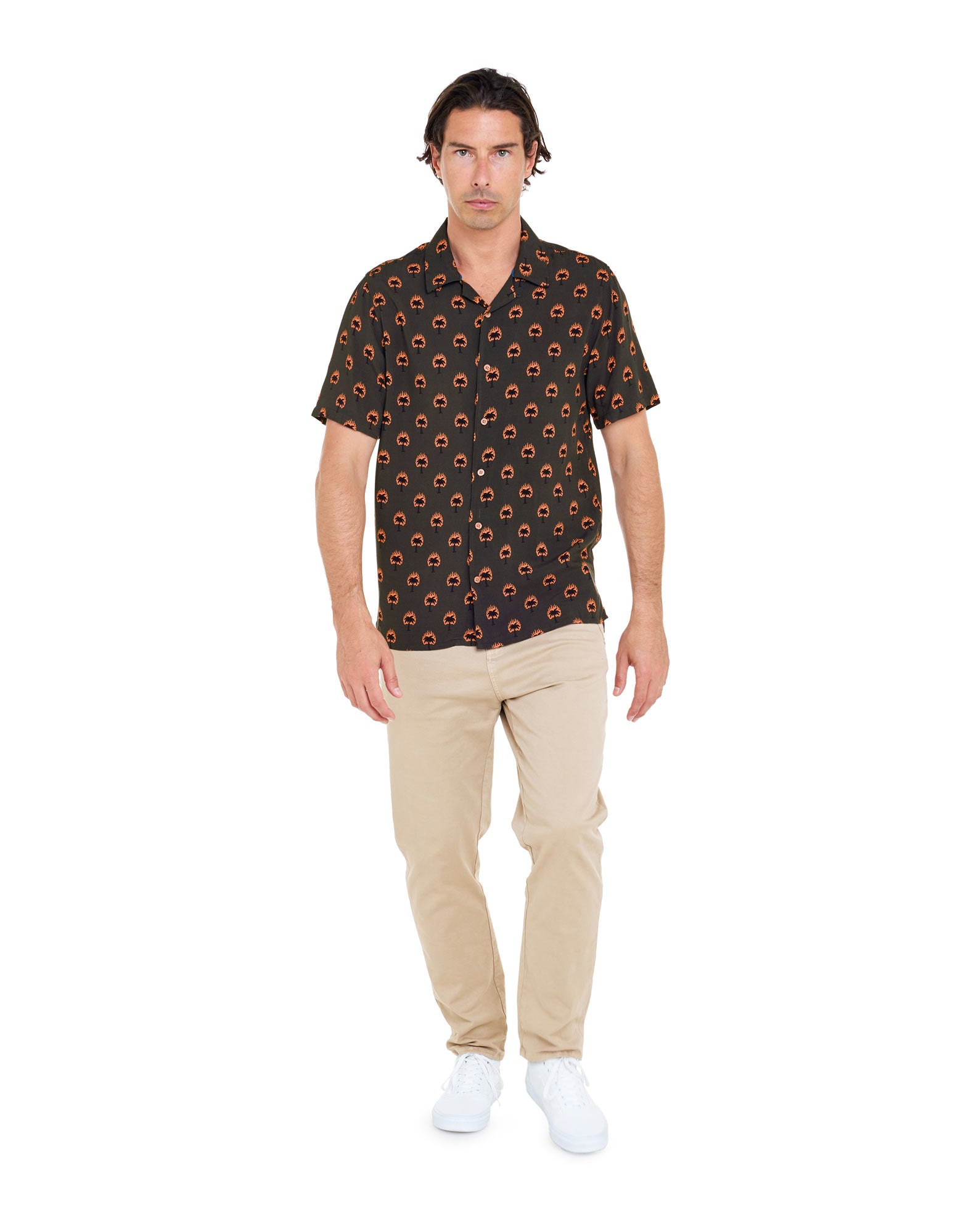 chemise hawaïenne burning PULLIN en viscose