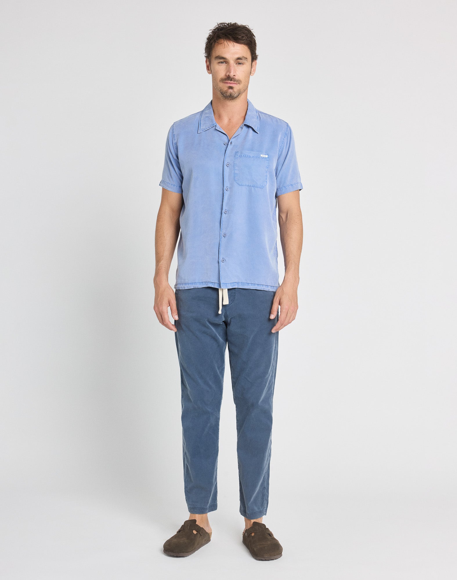 chemise manches courtes cool blue PULLIN