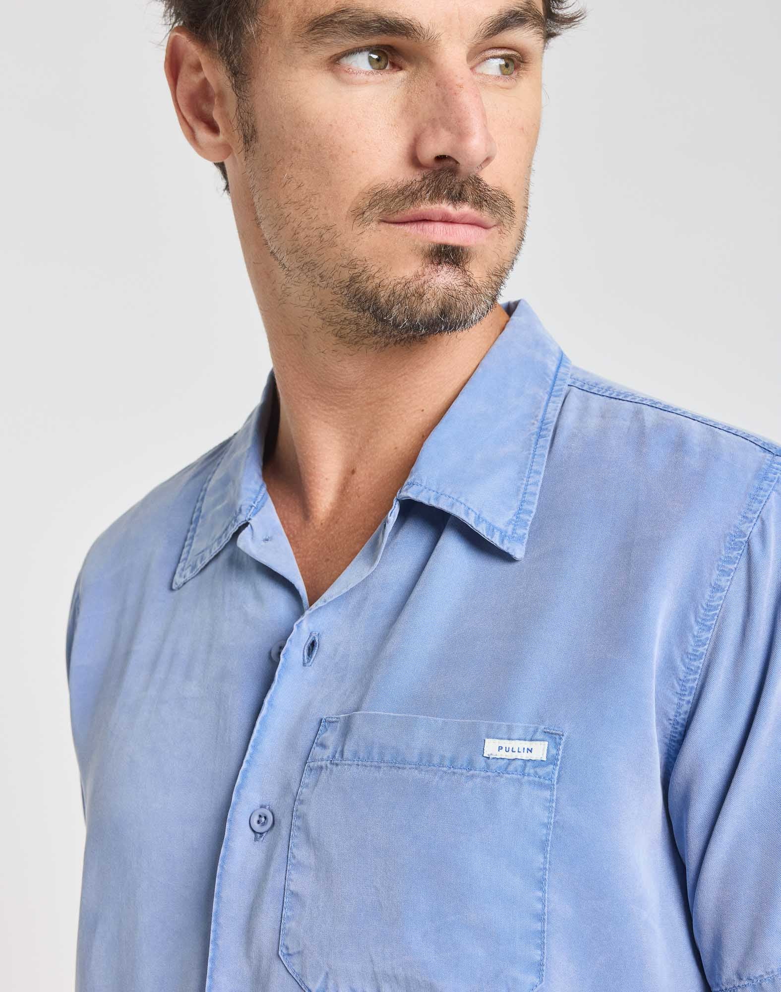 chemise manches courtes cool blue PULLIN