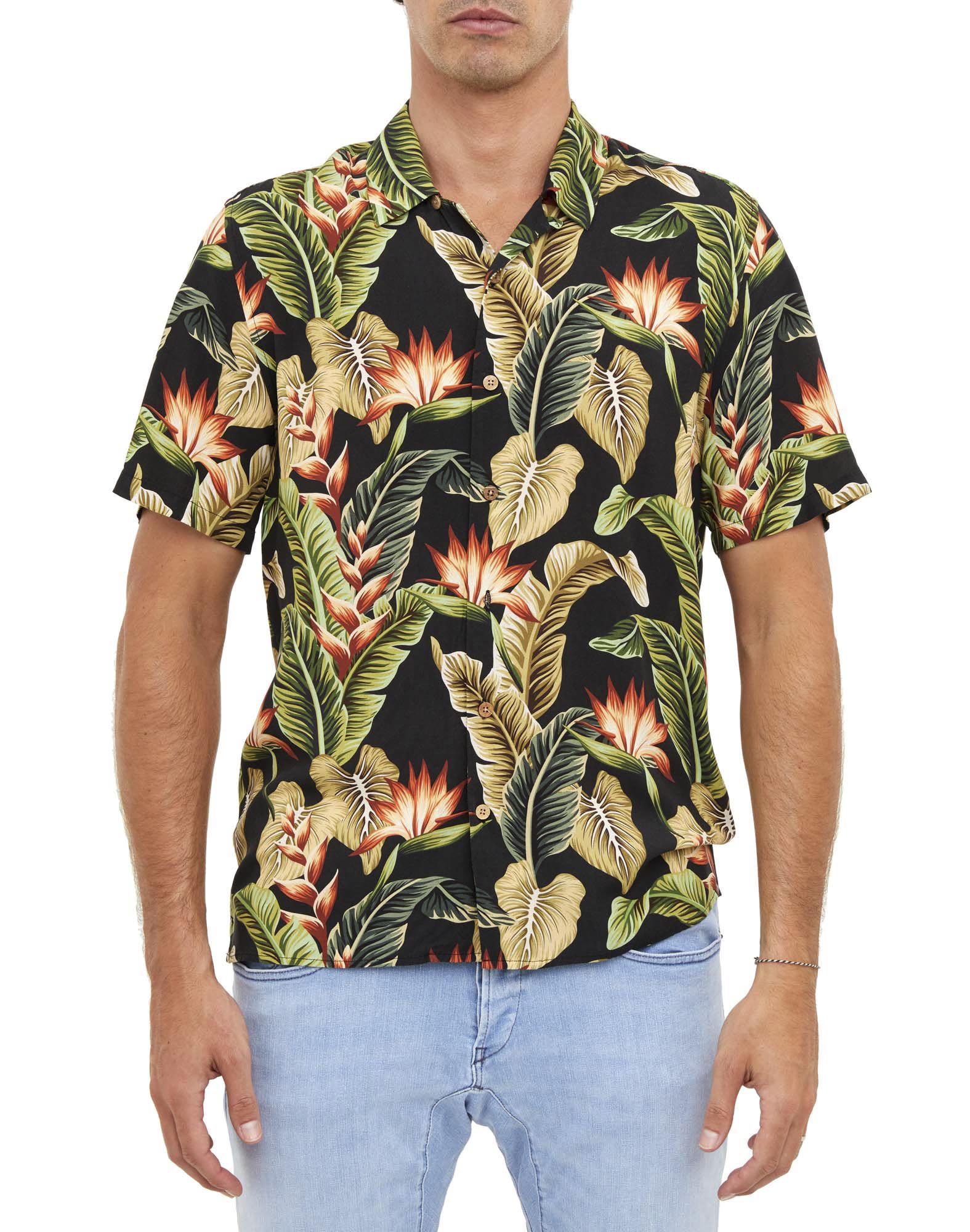 chemise hawaïenne darkfloral PULLIN en viscose