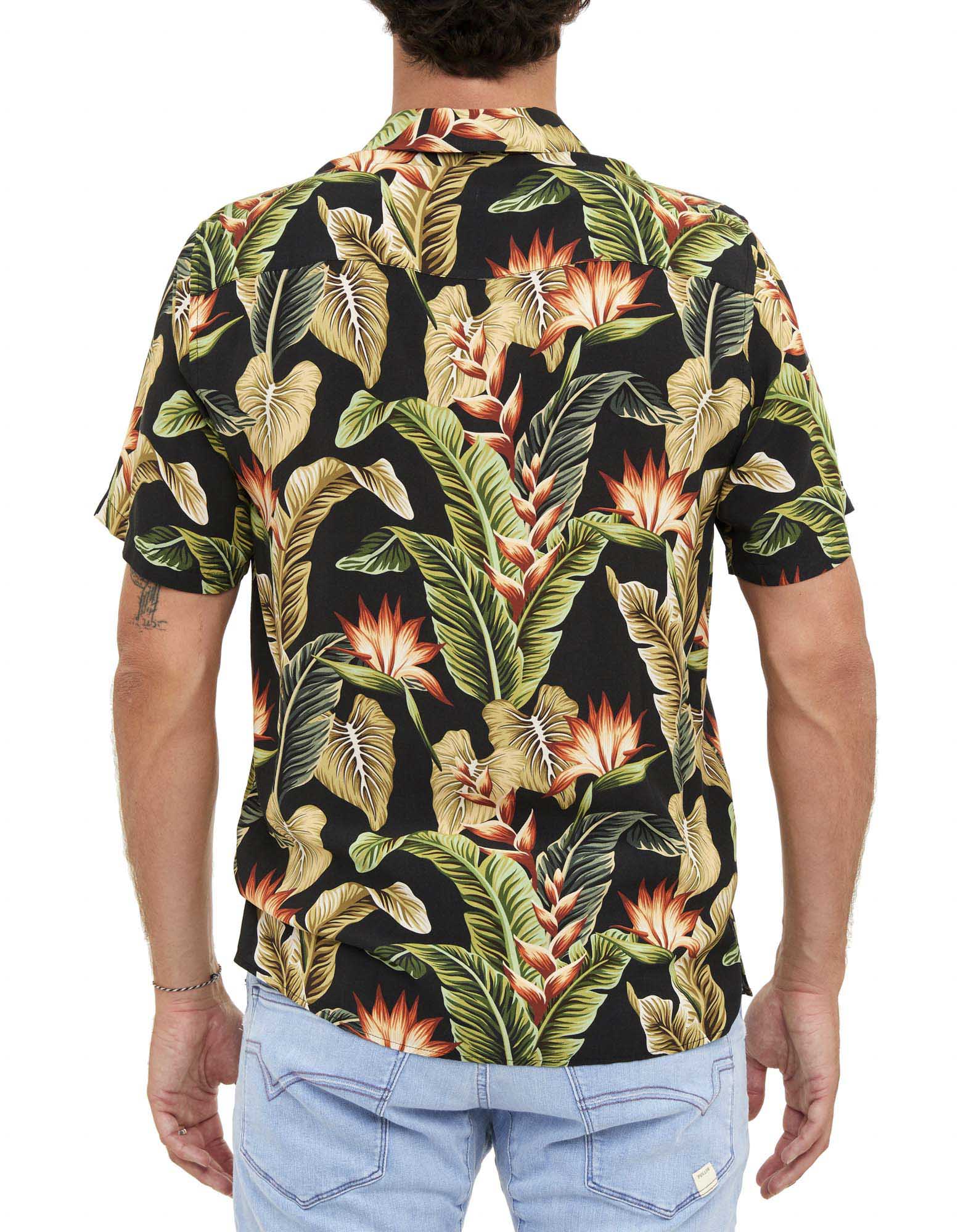chemise hawaïenne darkfloral PULLIN en viscose