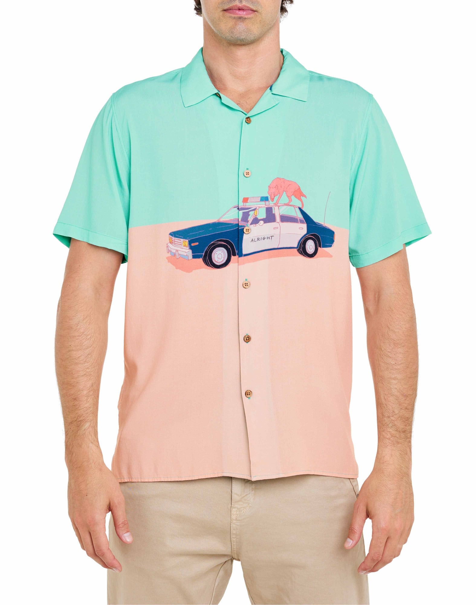 chemise hawaïenne police PULLIN en viscose