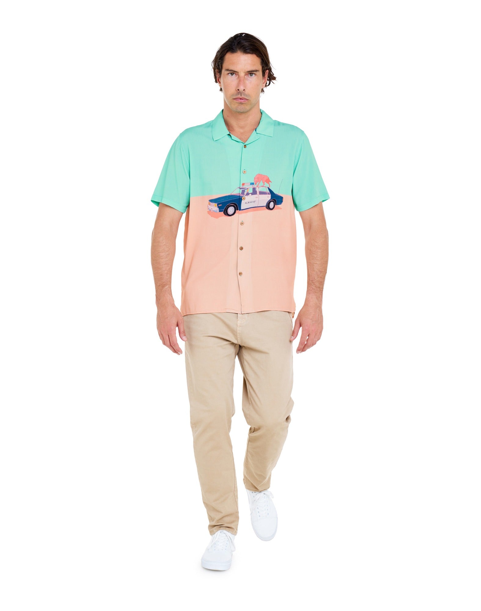 chemise hawaïenne police PULLIN en viscose