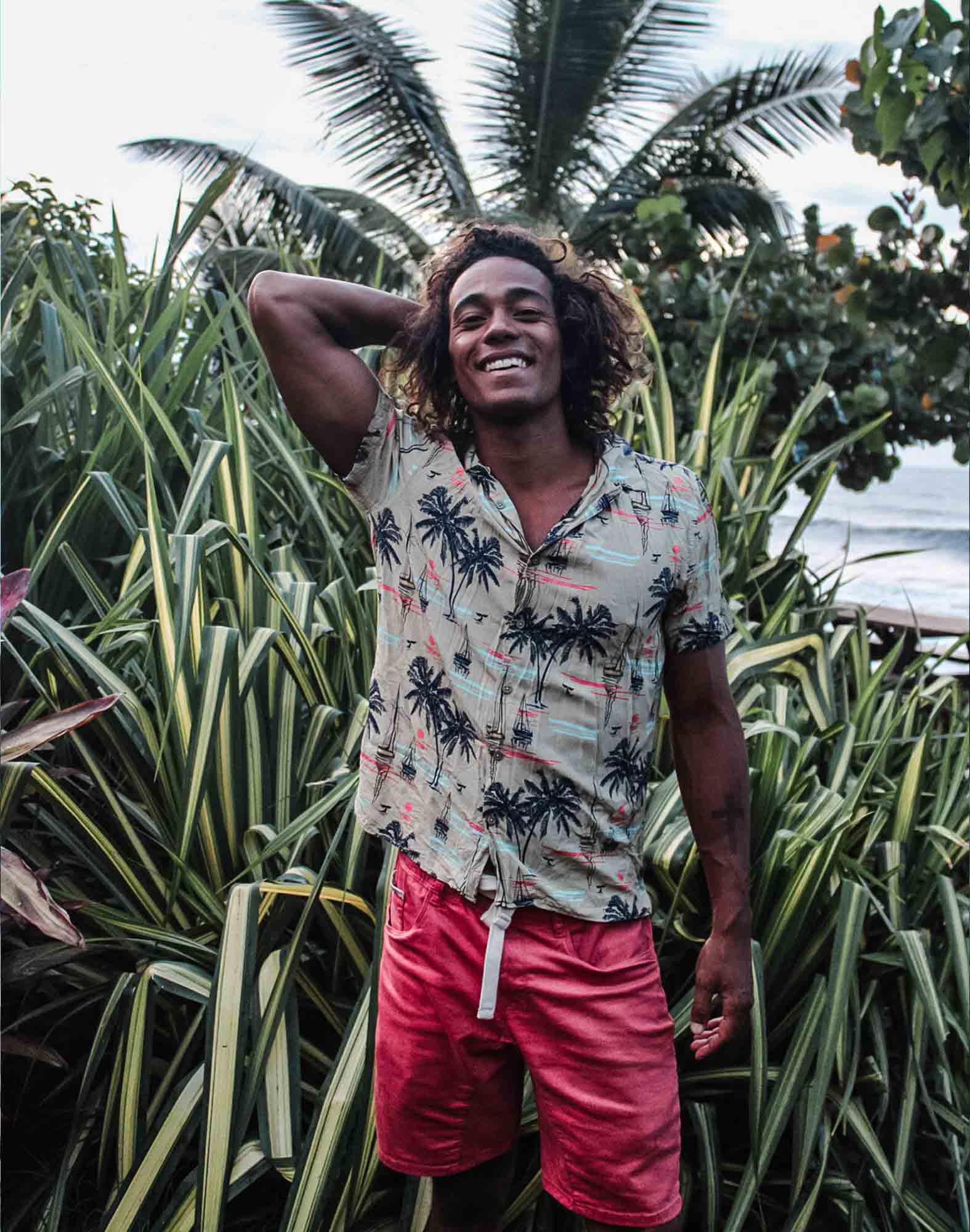 chemise hawaïenne stbarth PULLIN en coton