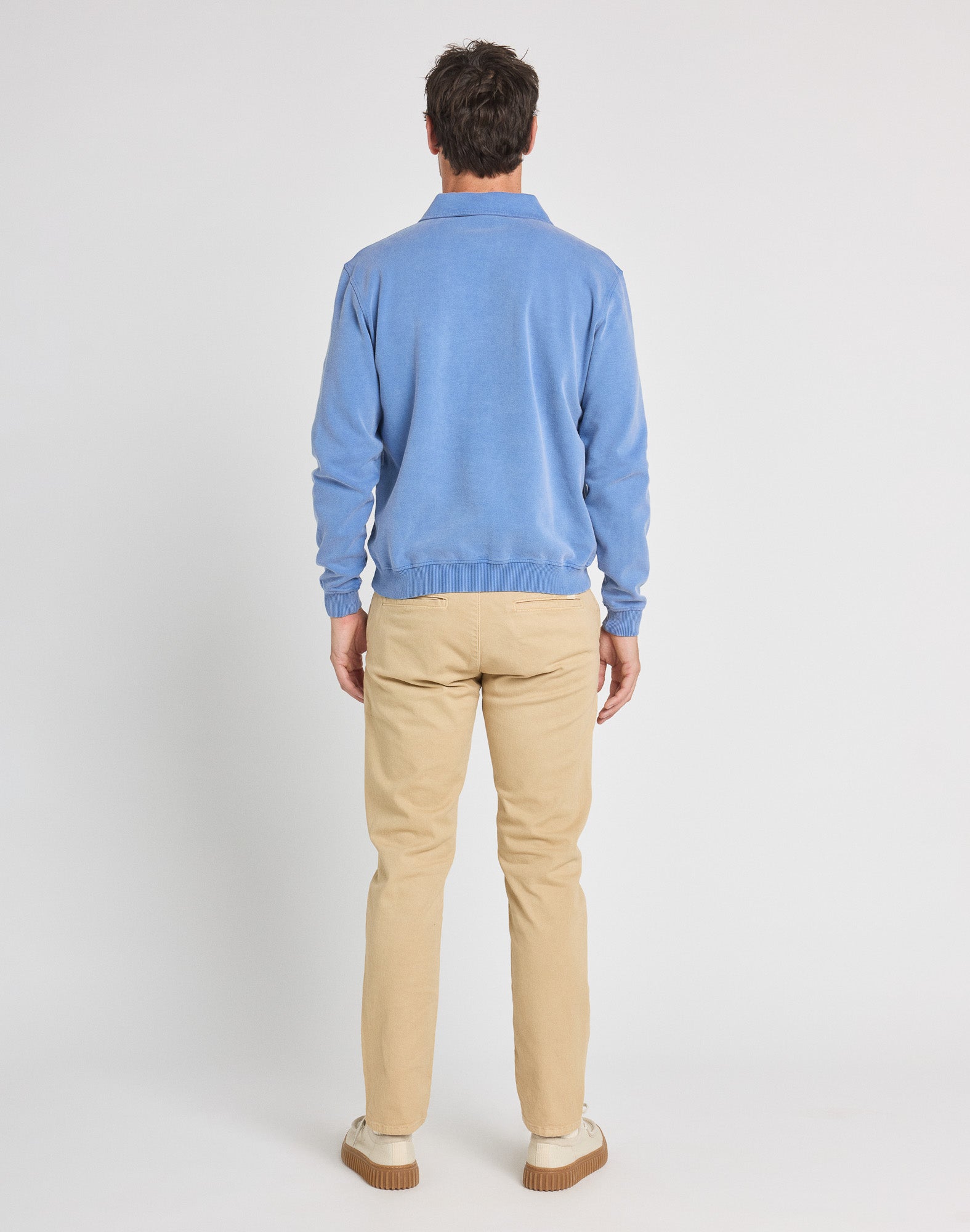 crew neck zip blue PULLIN