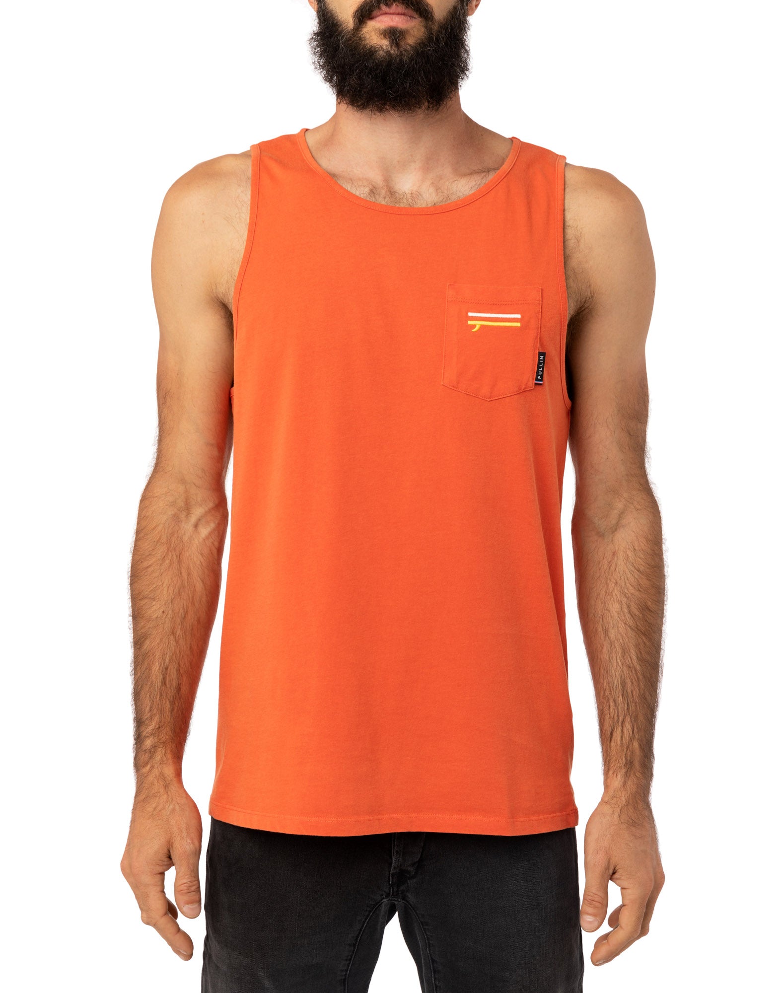 débardeur homme paprika PULLIN en coton