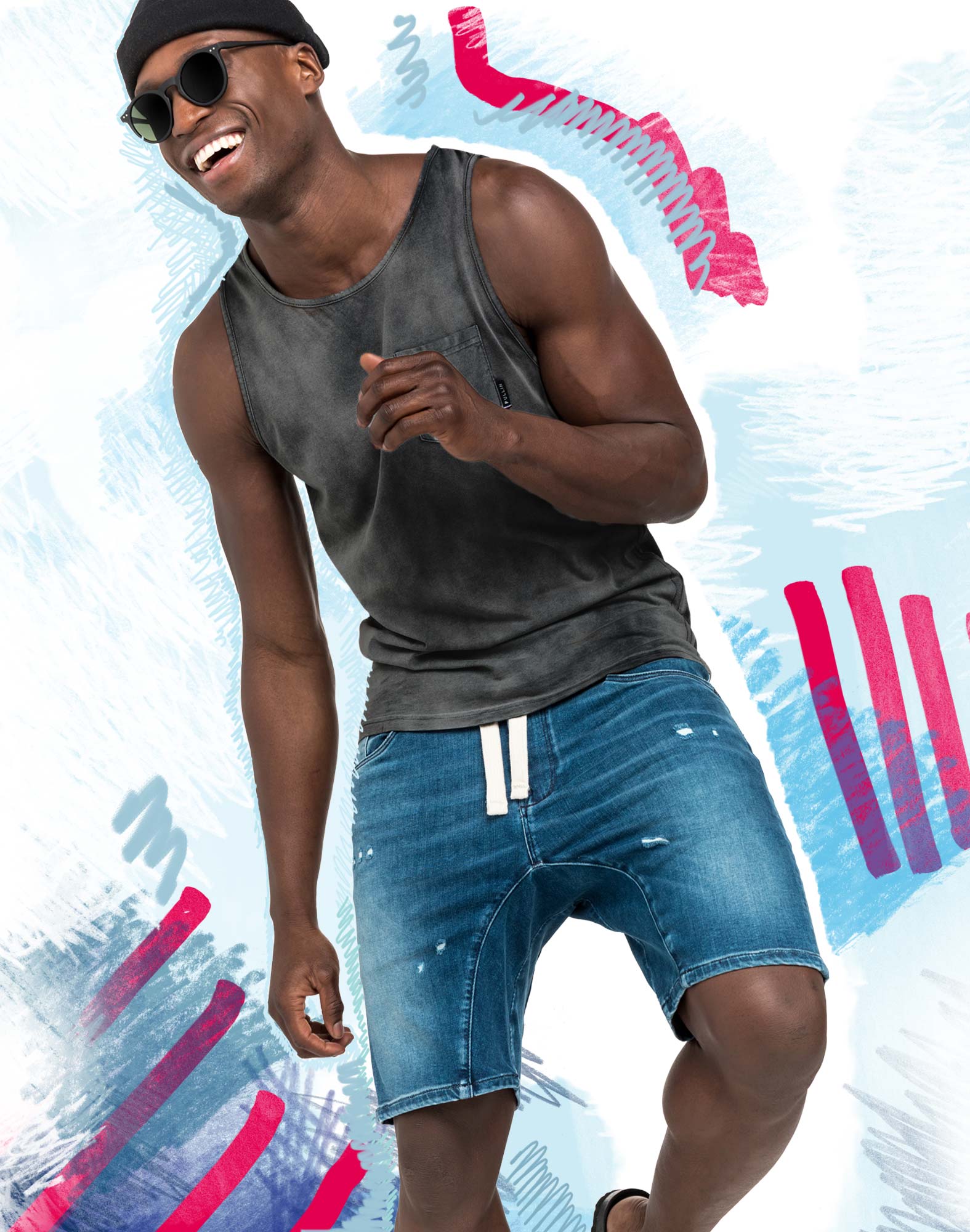 debardeur homme raven PULLIN en coton