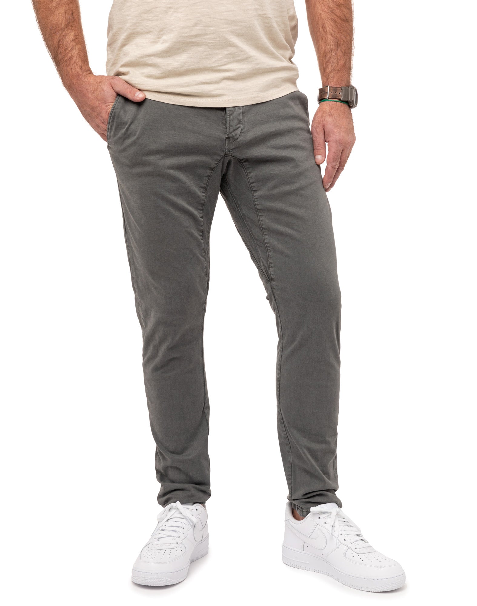 dening chino ardoise PULLIN en coton