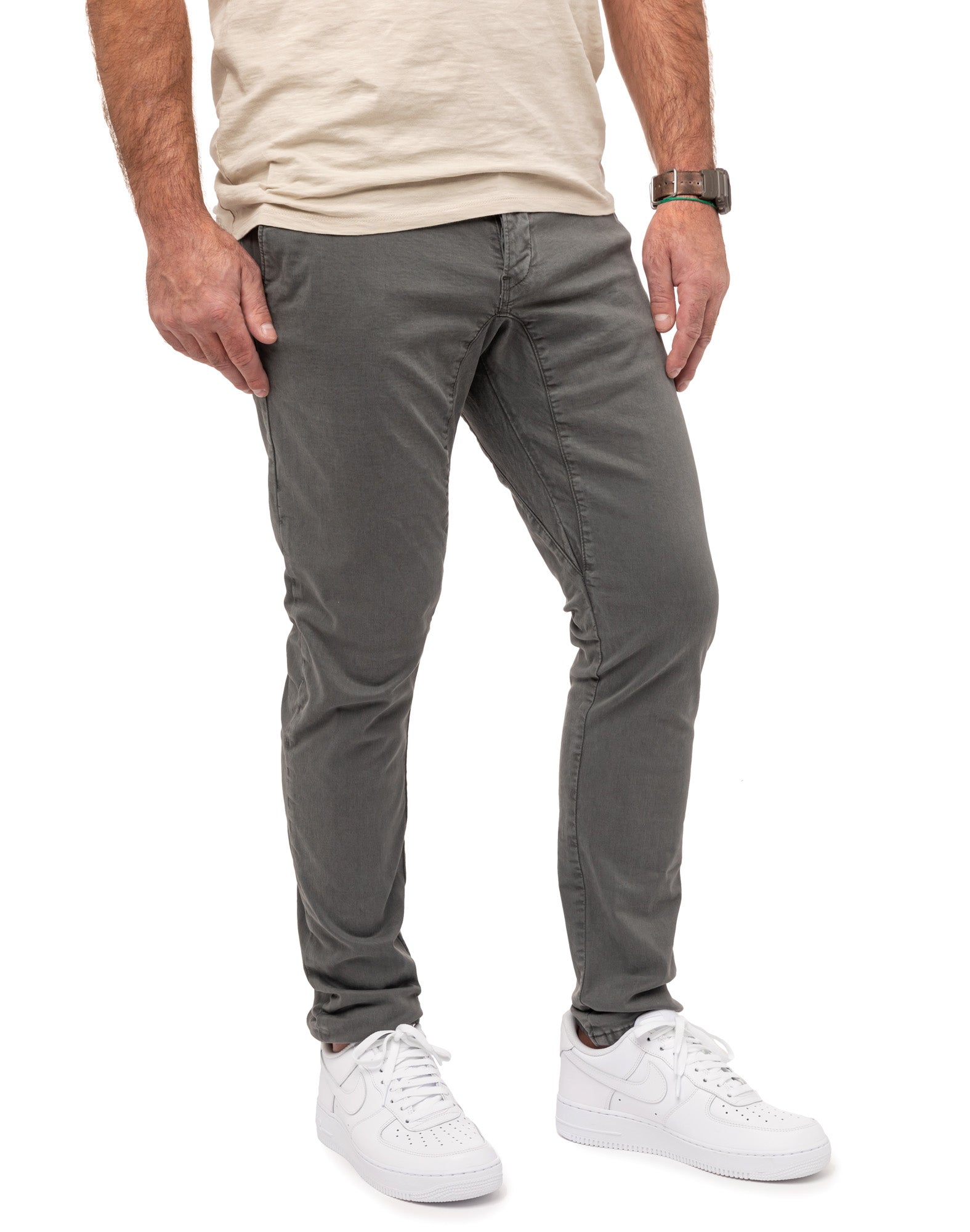 dening chino ardoise PULLIN en coton