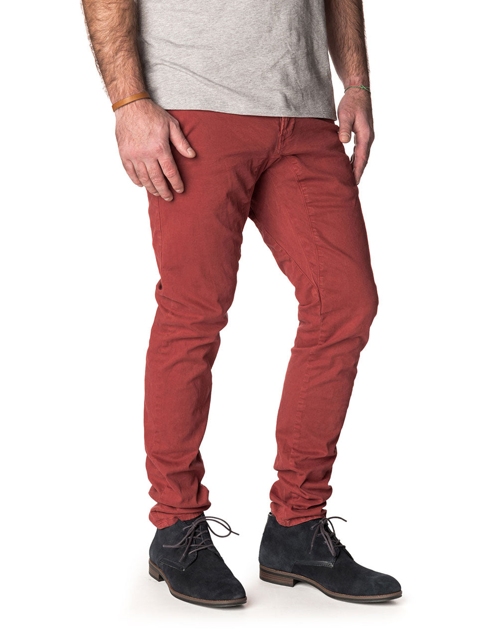 pantalon chino bordeaux PULLIN