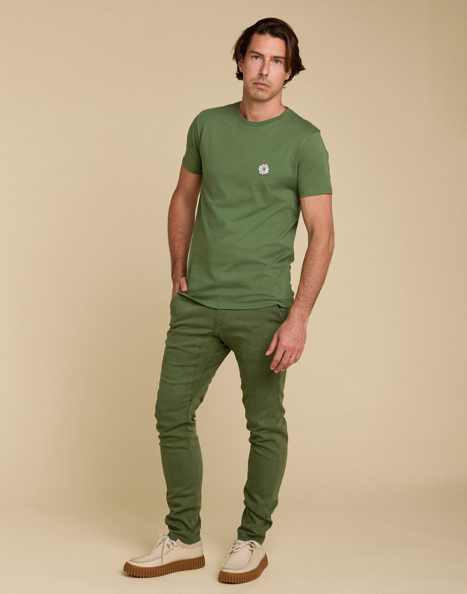 pantalon chino bronze PULLIN en tencel