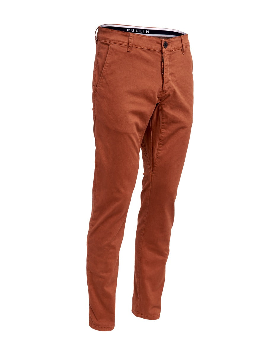 pantalon homme chino caramel PULLIN en coton