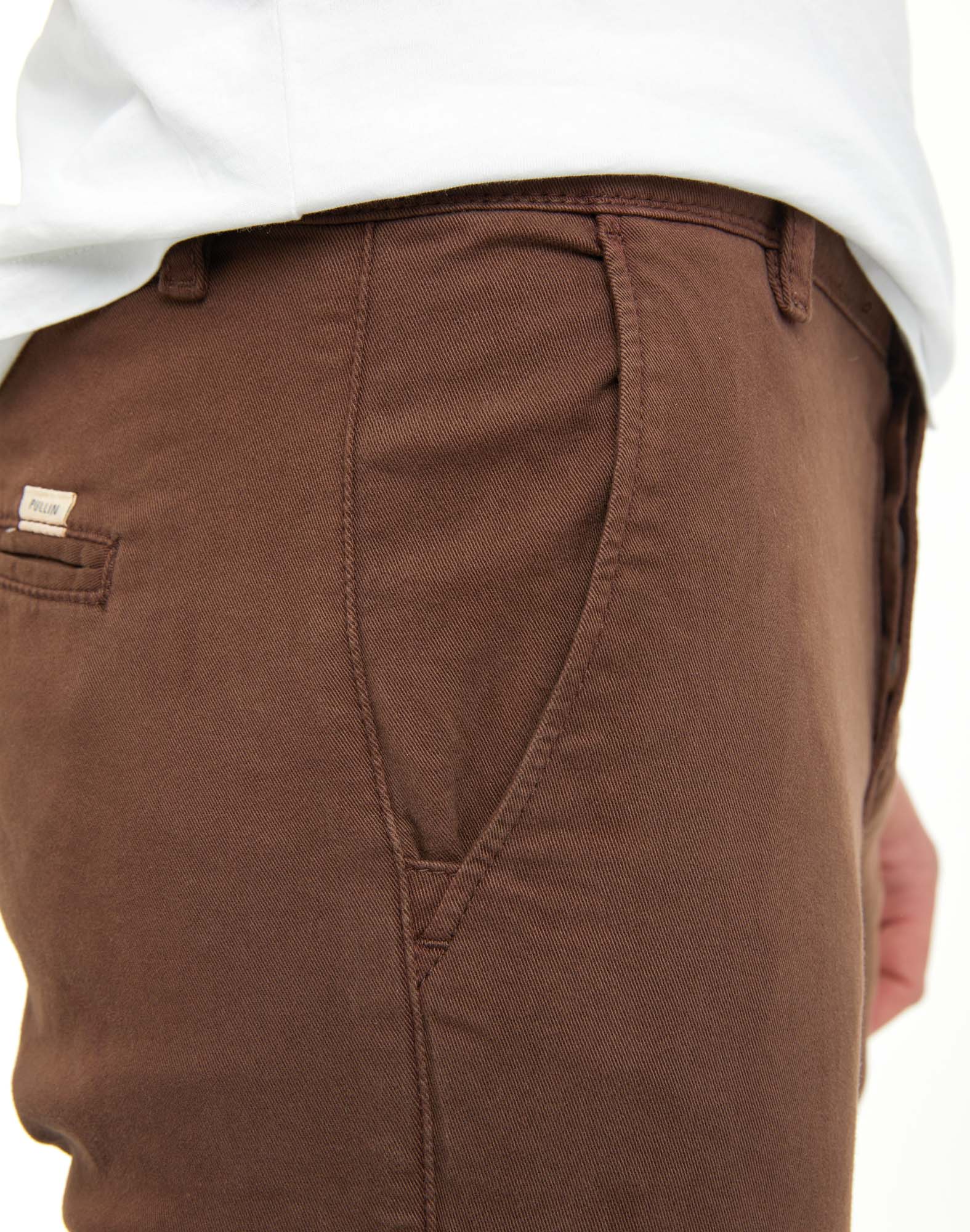 pantalon homme chino choco PULLIN en coton