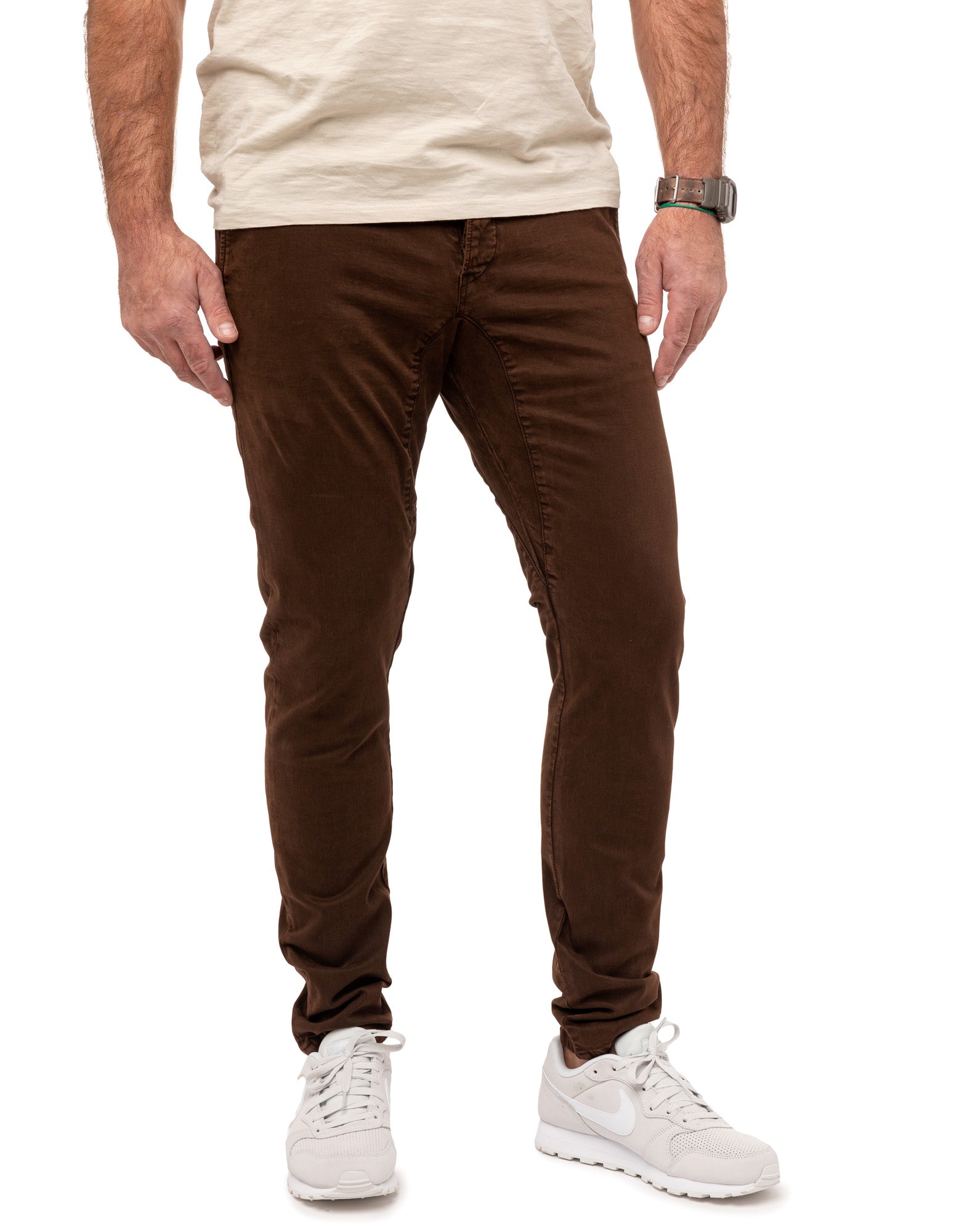 pantalon chino coffee PULLIN en coton