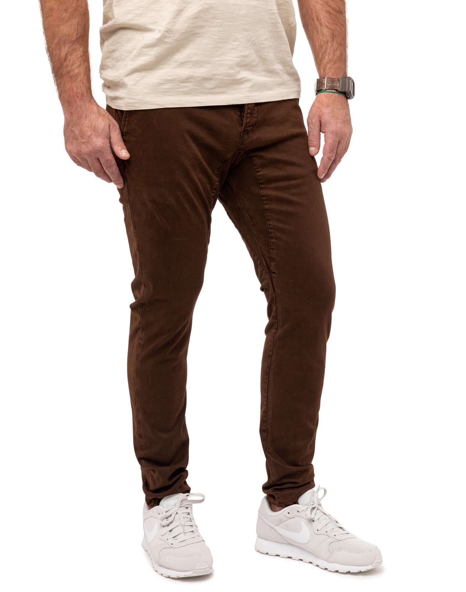pantalon chino coffee PULLIN en coton