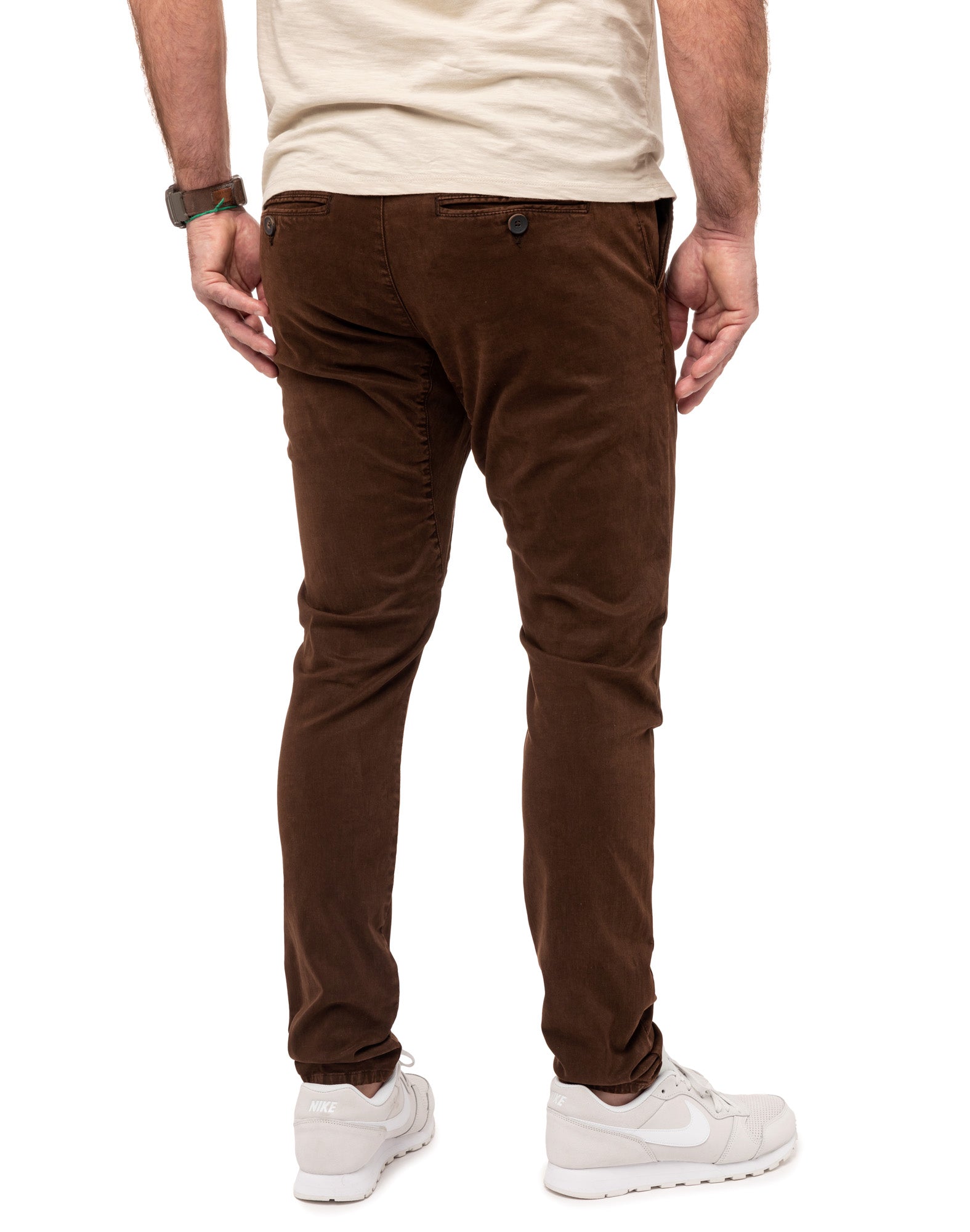 pantalon chino coffee PULLIN en coton