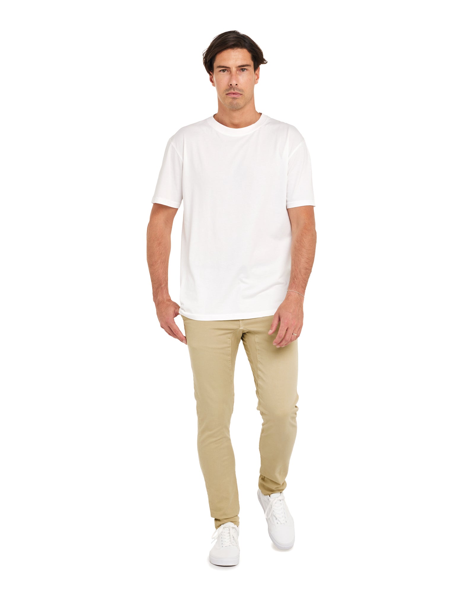 pantalon chino cream PULLIN en coton