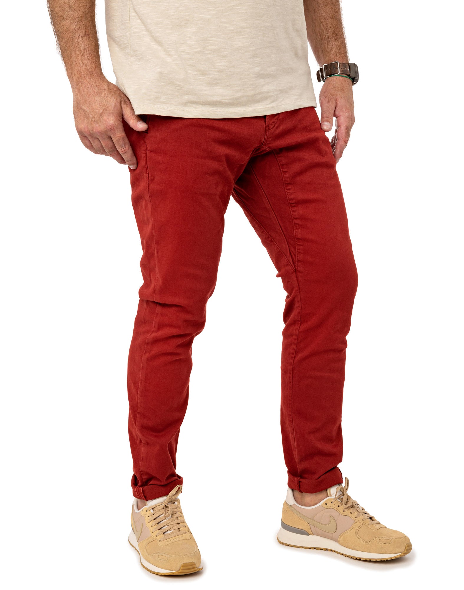 pantalon homme dening chino emilion PULLIN en coton
