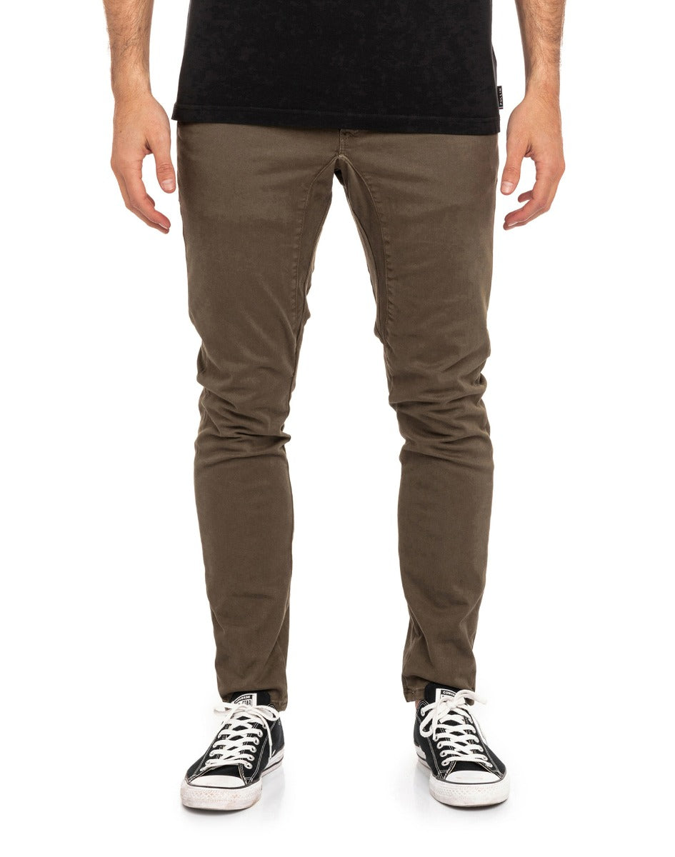 pantalon chino celeste PULLIN en coton