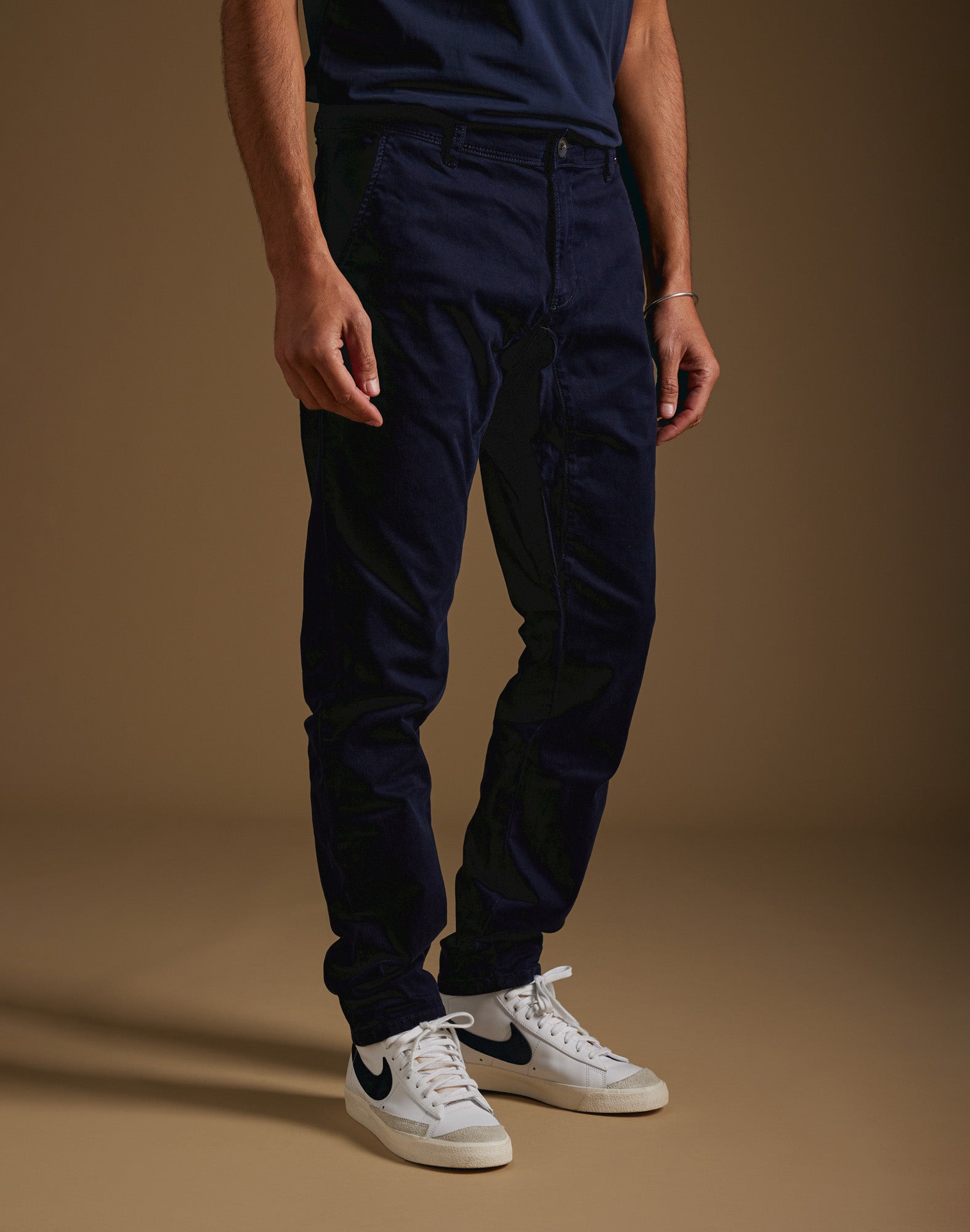 pantalon chino indigo PULLIN en coton