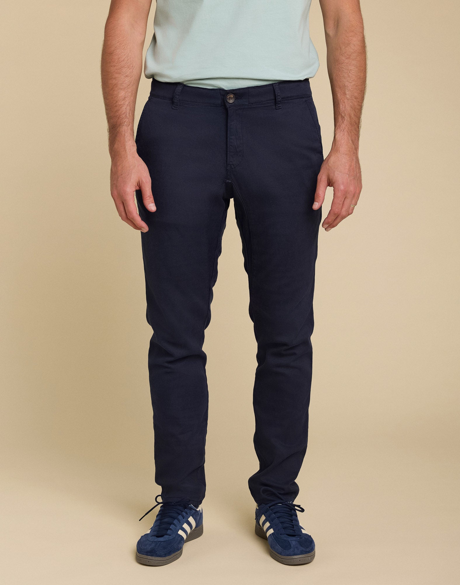 pantalon chino indigo2 PULLIN en tencel