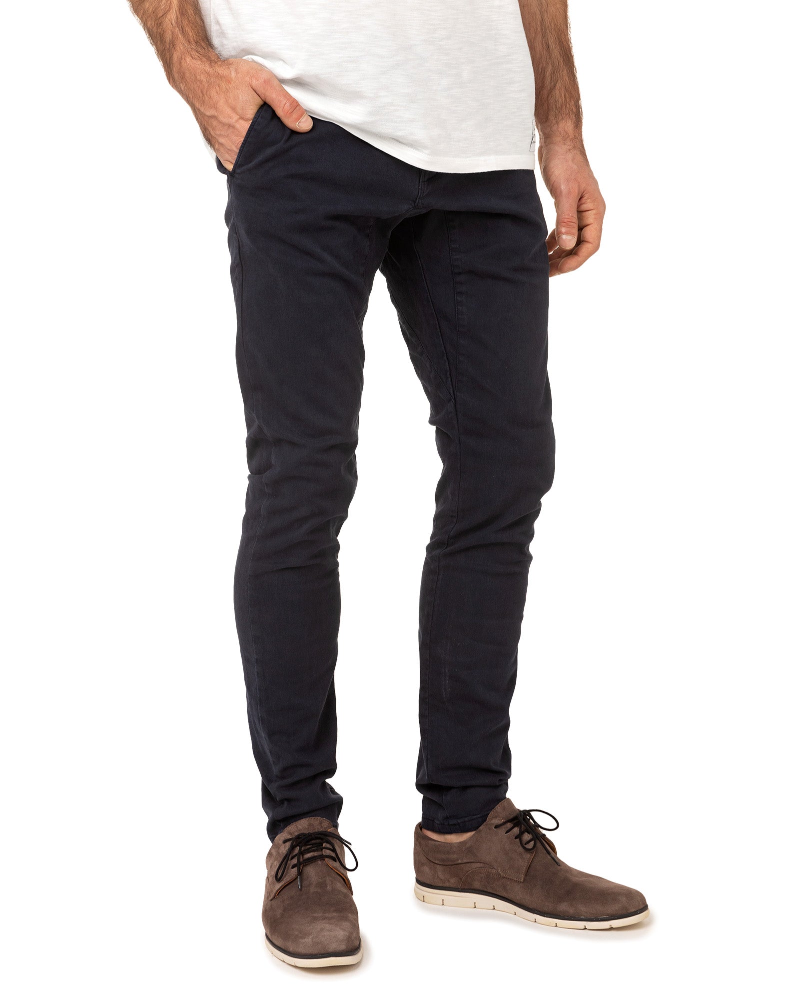 pantalon chino navy PULLIN en coton