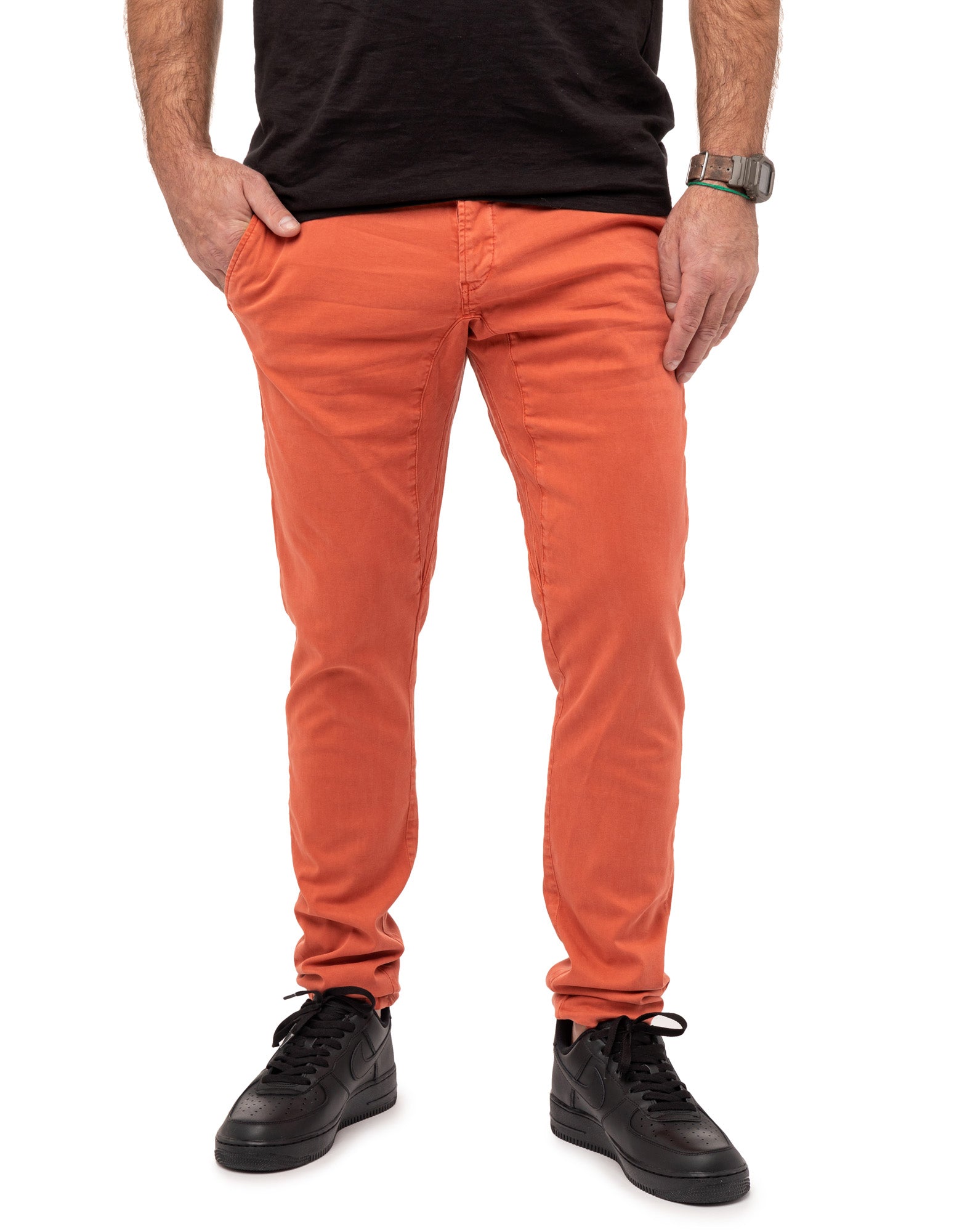 pantalon chino papaya PULLIN en coton