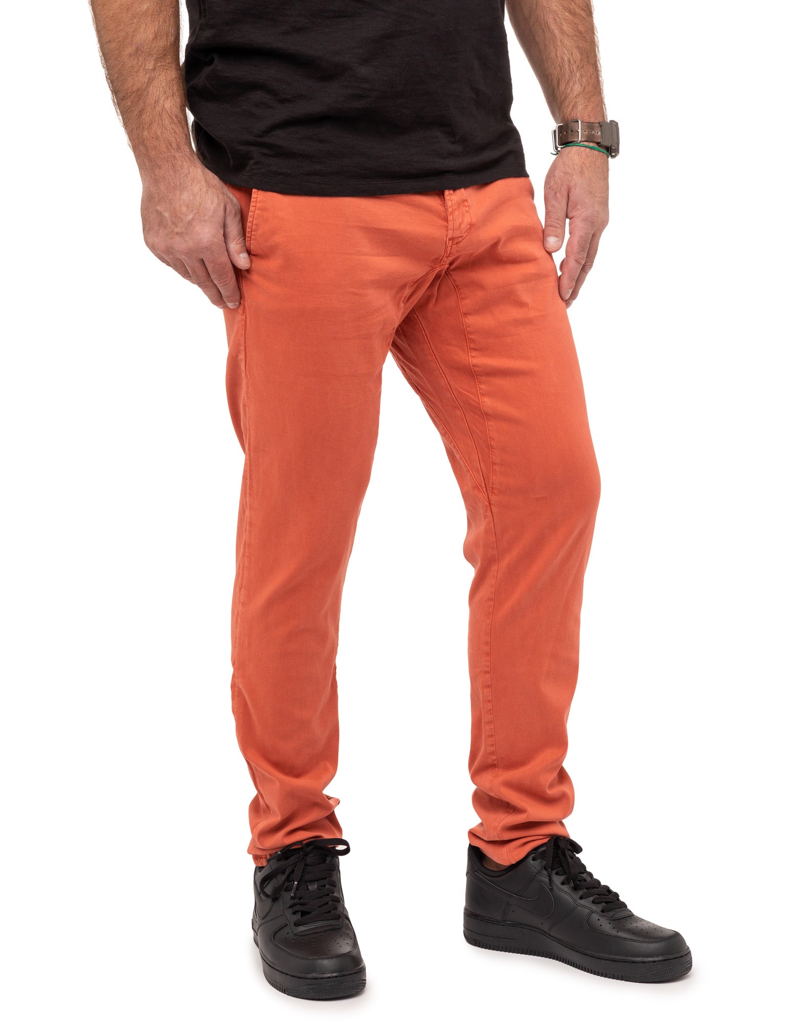 pantalon chino papaya PULLIN en coton