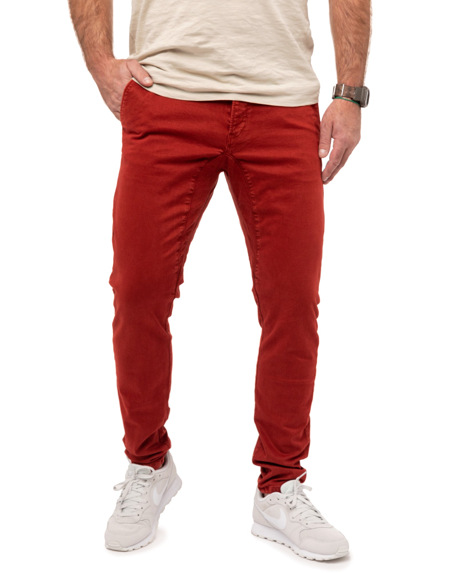 pantalon chino redearth PULLIN en coton